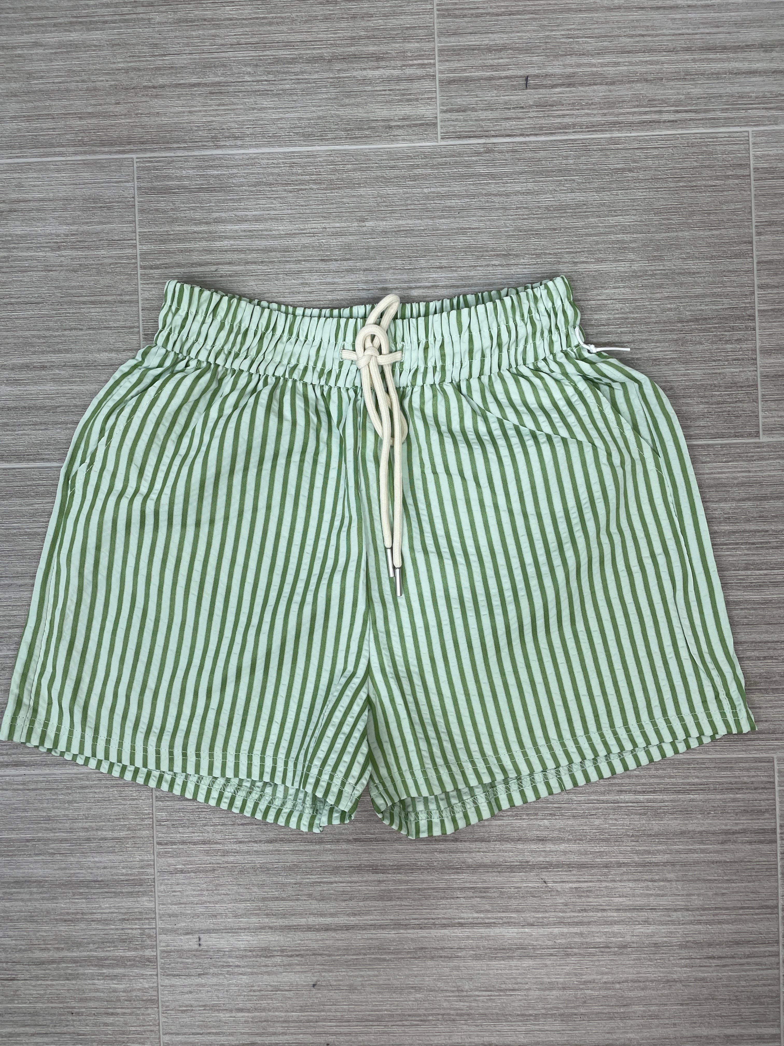 Sage Stripe Shorts