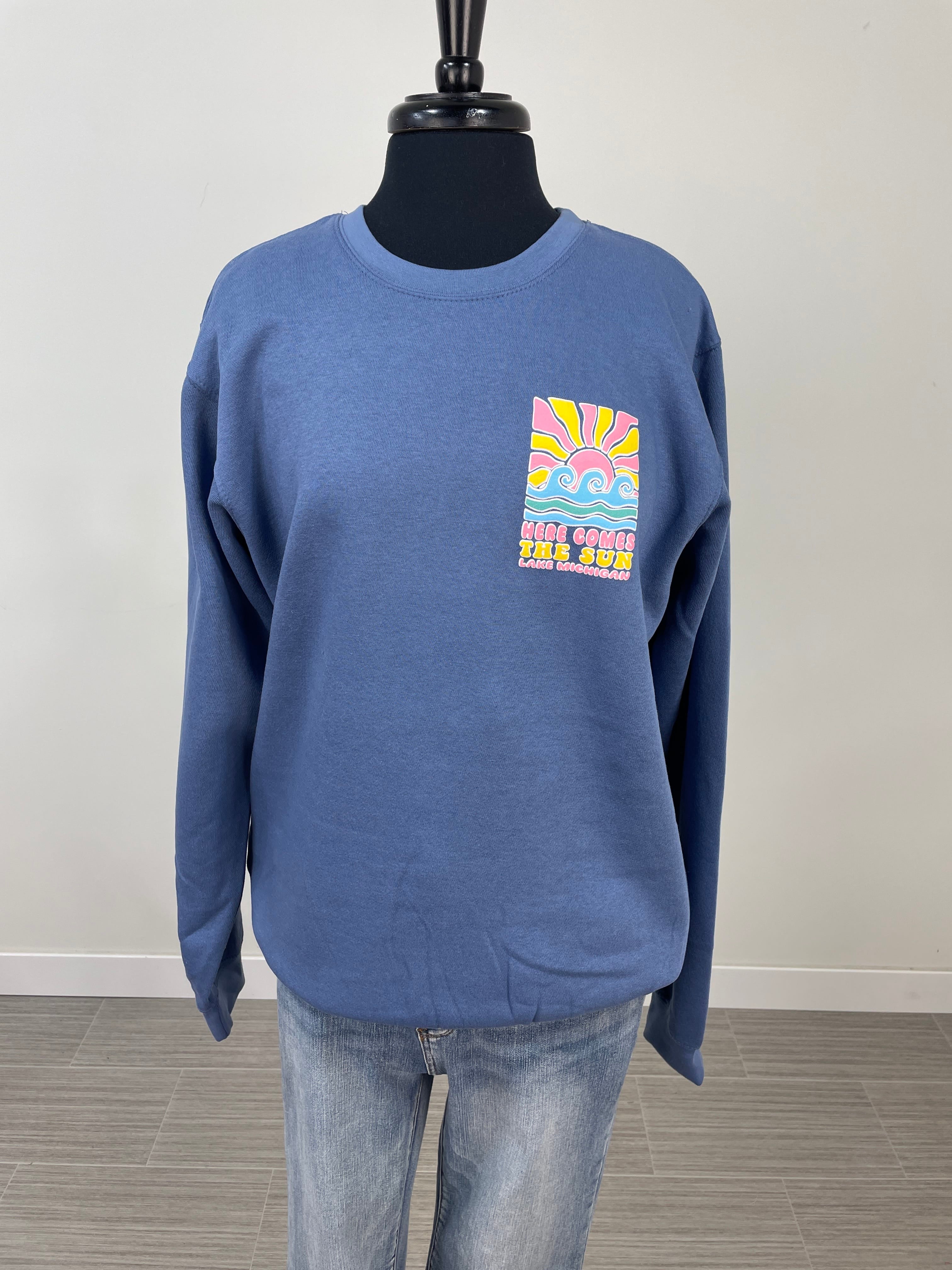 Denim Here Comes The Sun Crew Sweatshirt