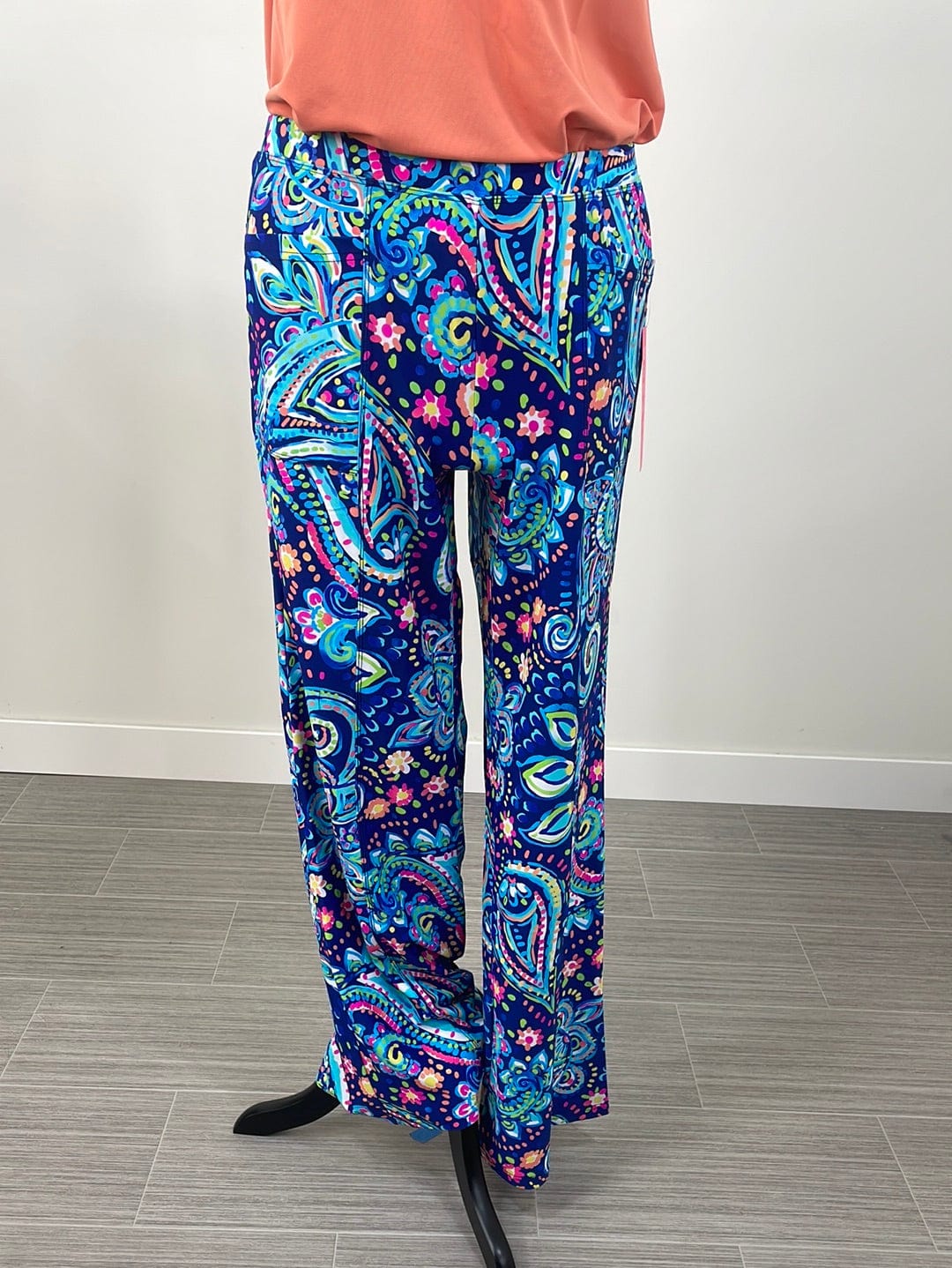 Colorful Paisley Mercedes Wide Leg Pants
