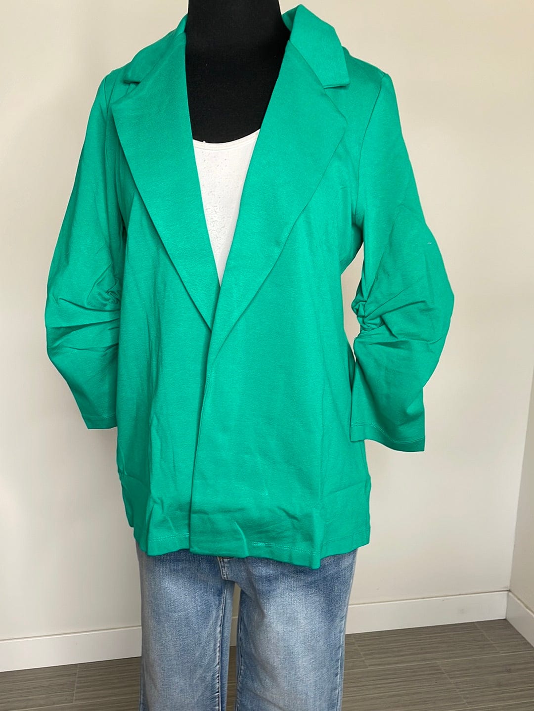 Kelly Green Cinched Sleeve Blazer