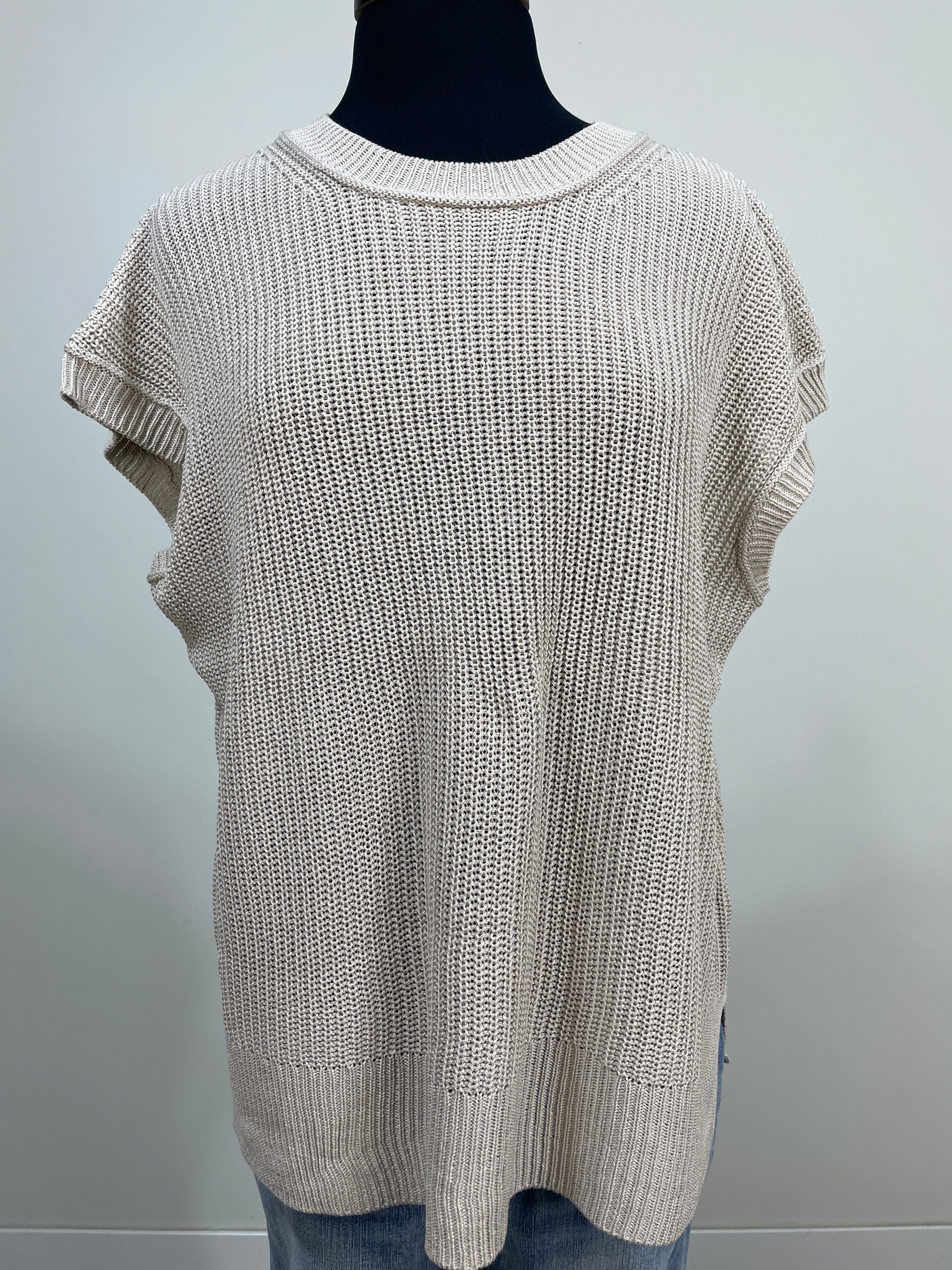 Mocha Oversize Sweater Vest
