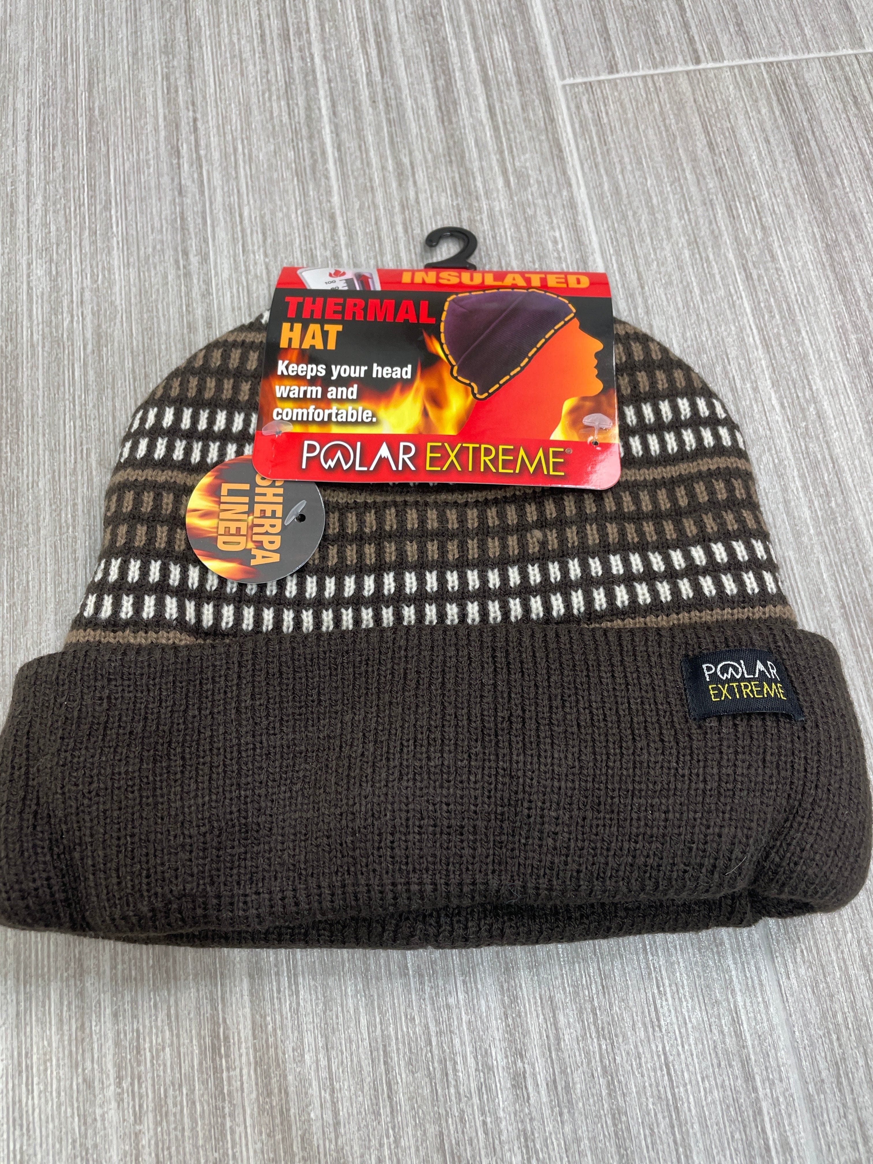 PE Brown Patterned Cuffed Hat