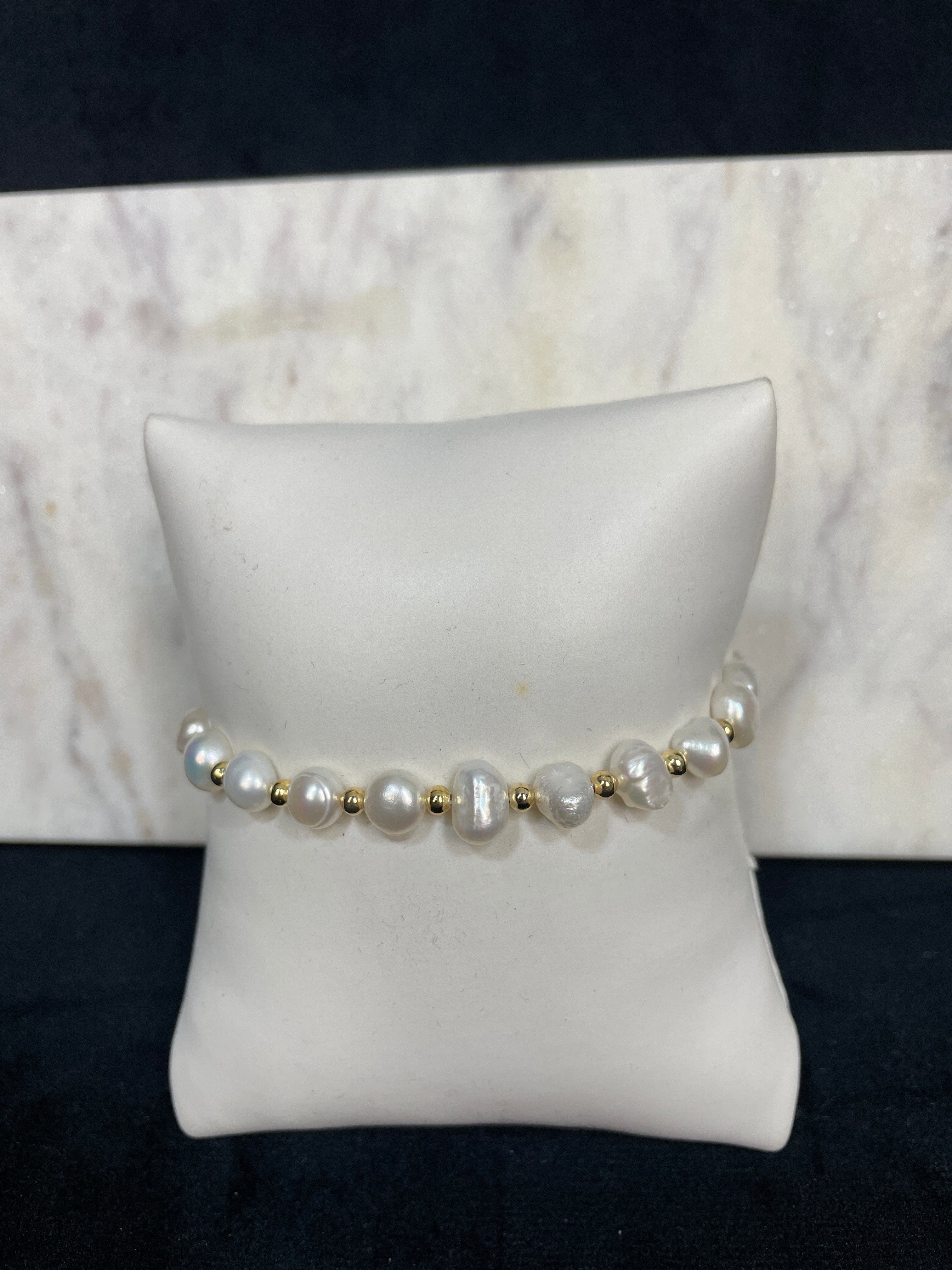 Gold Pearl Bracelet
