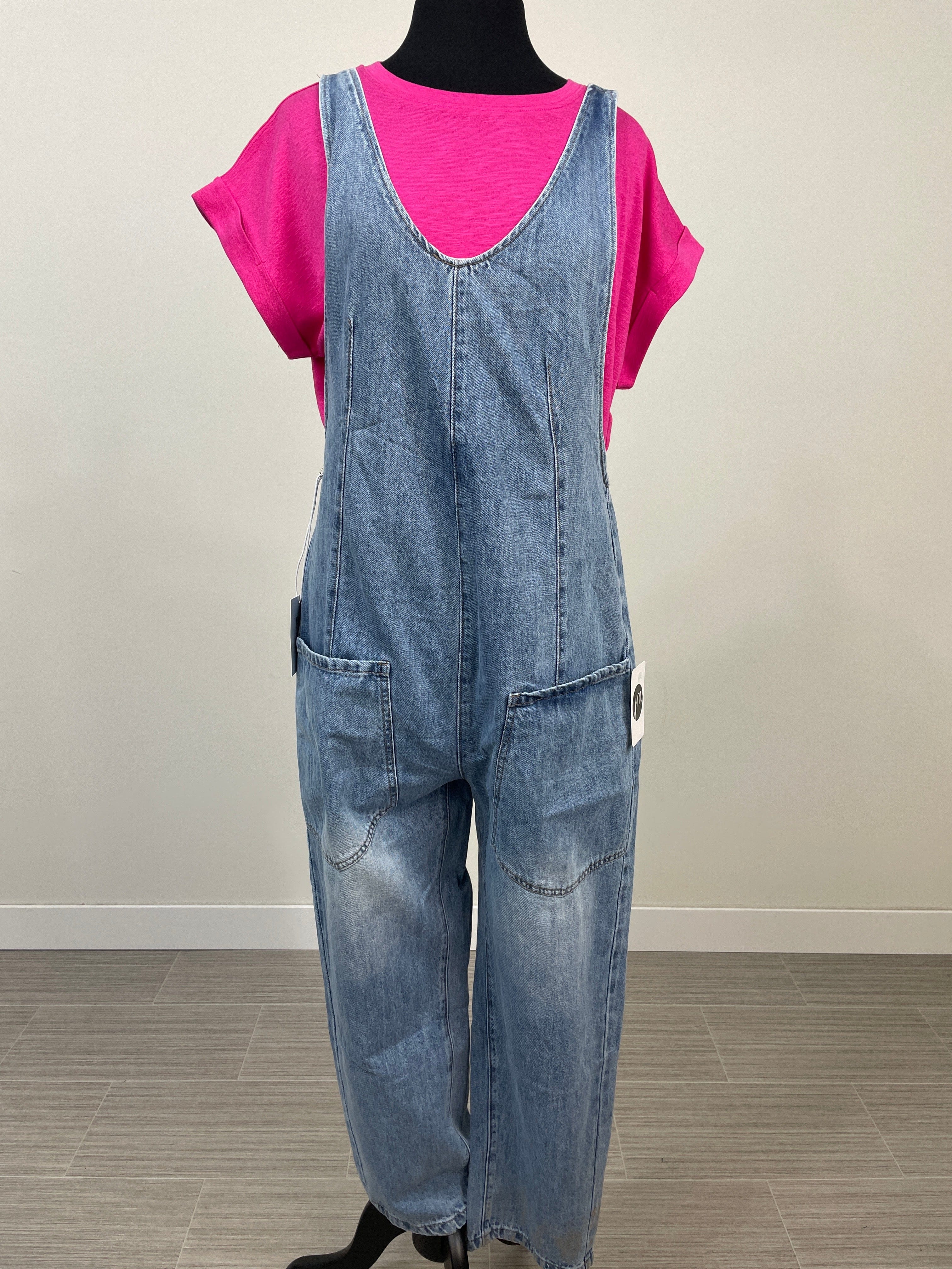 Denim Adjustable Strap Jumpsuit
