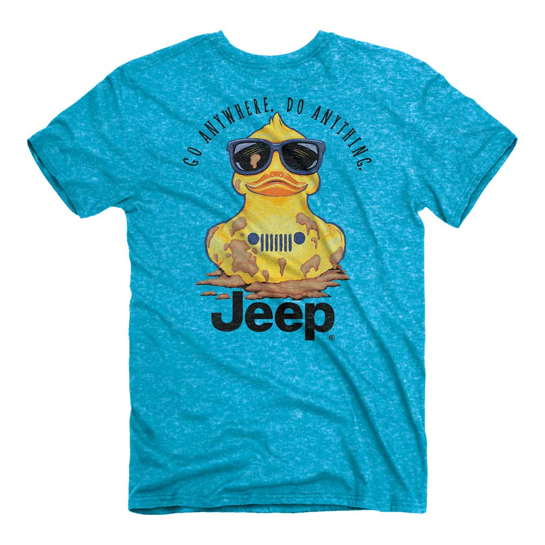 Caribbean Blue Jeep Muddy Duck T-Shirt