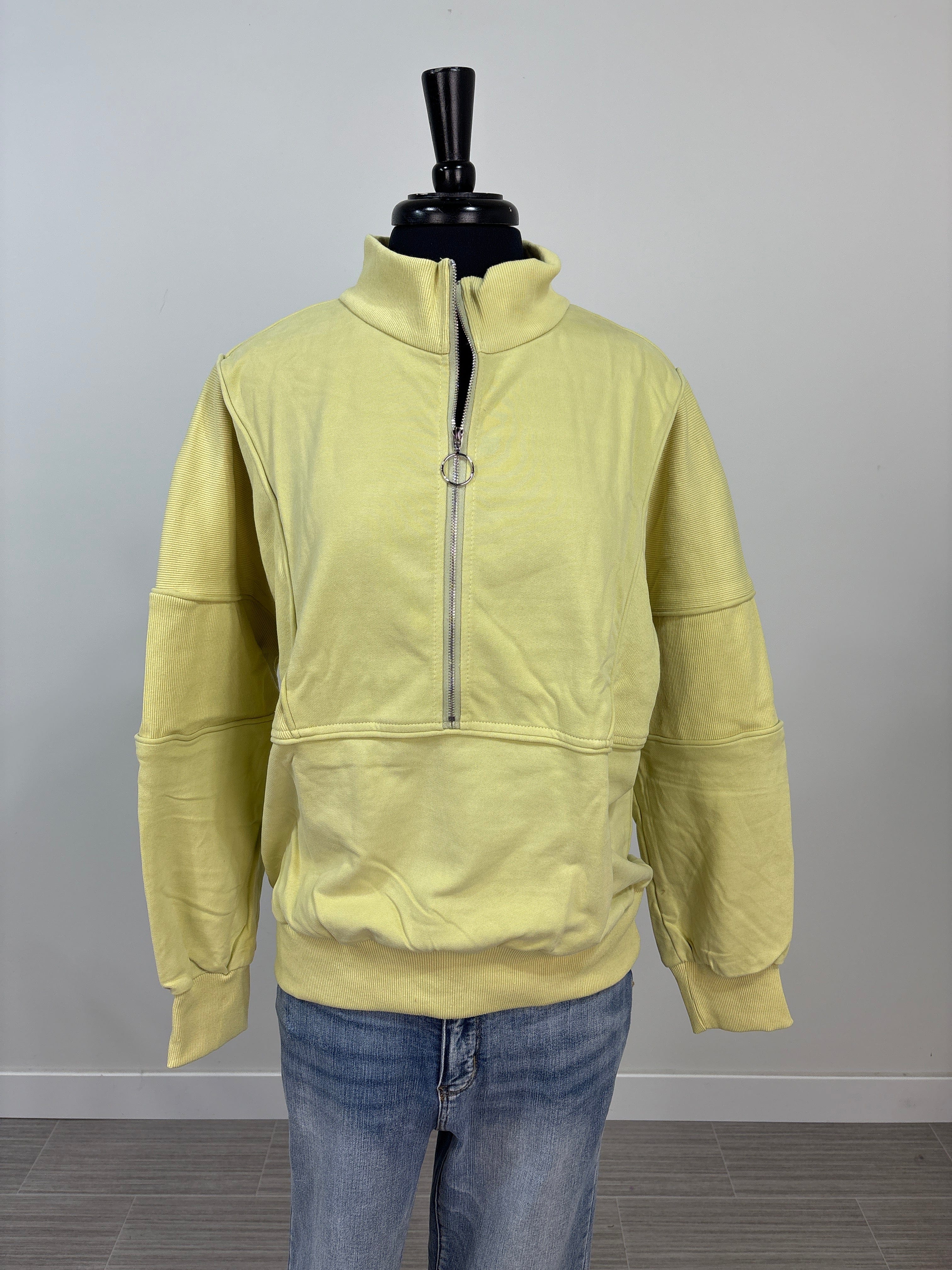 Lime Quarter Zip Pullover