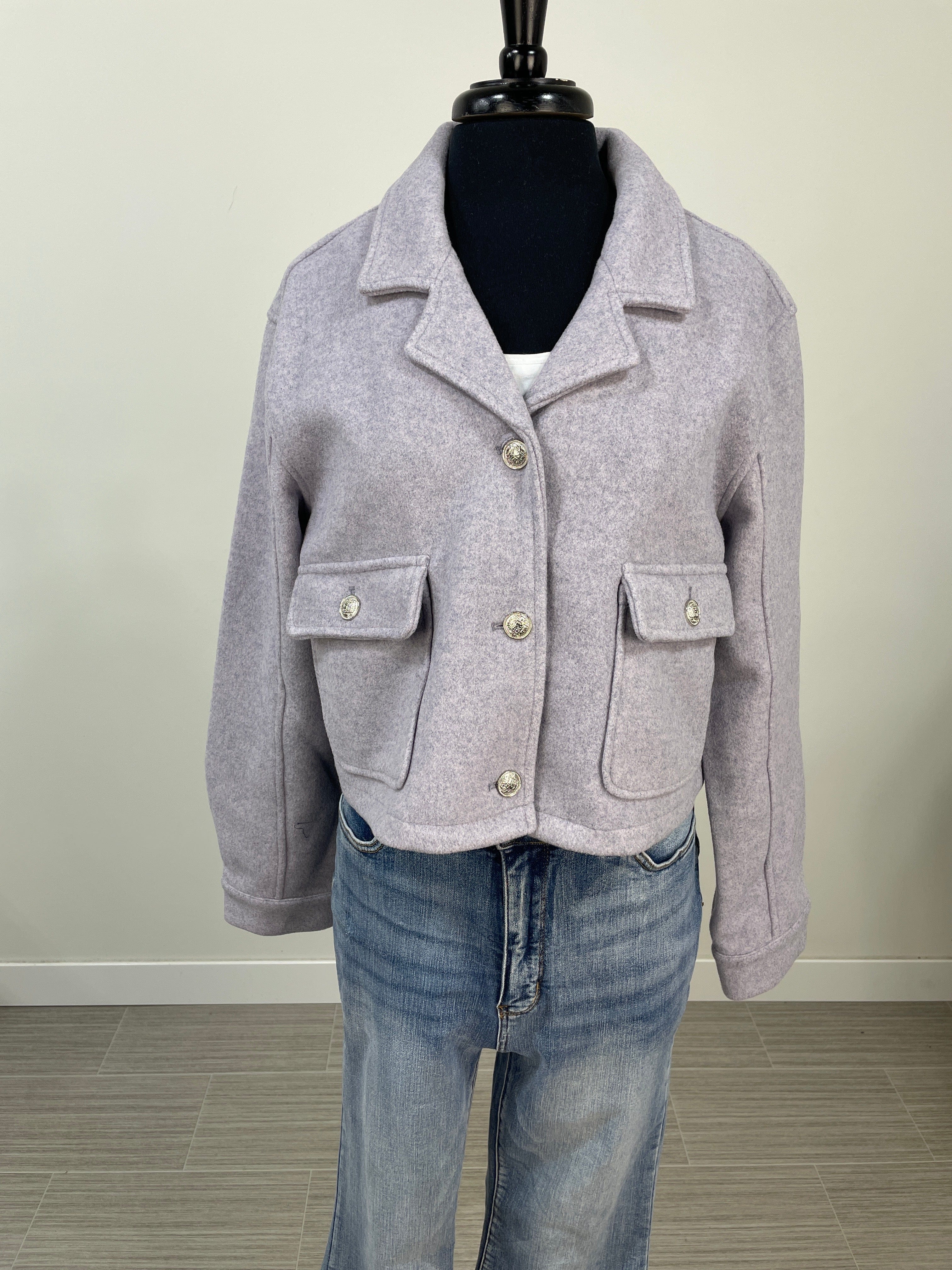Lavender Cropped Jacket