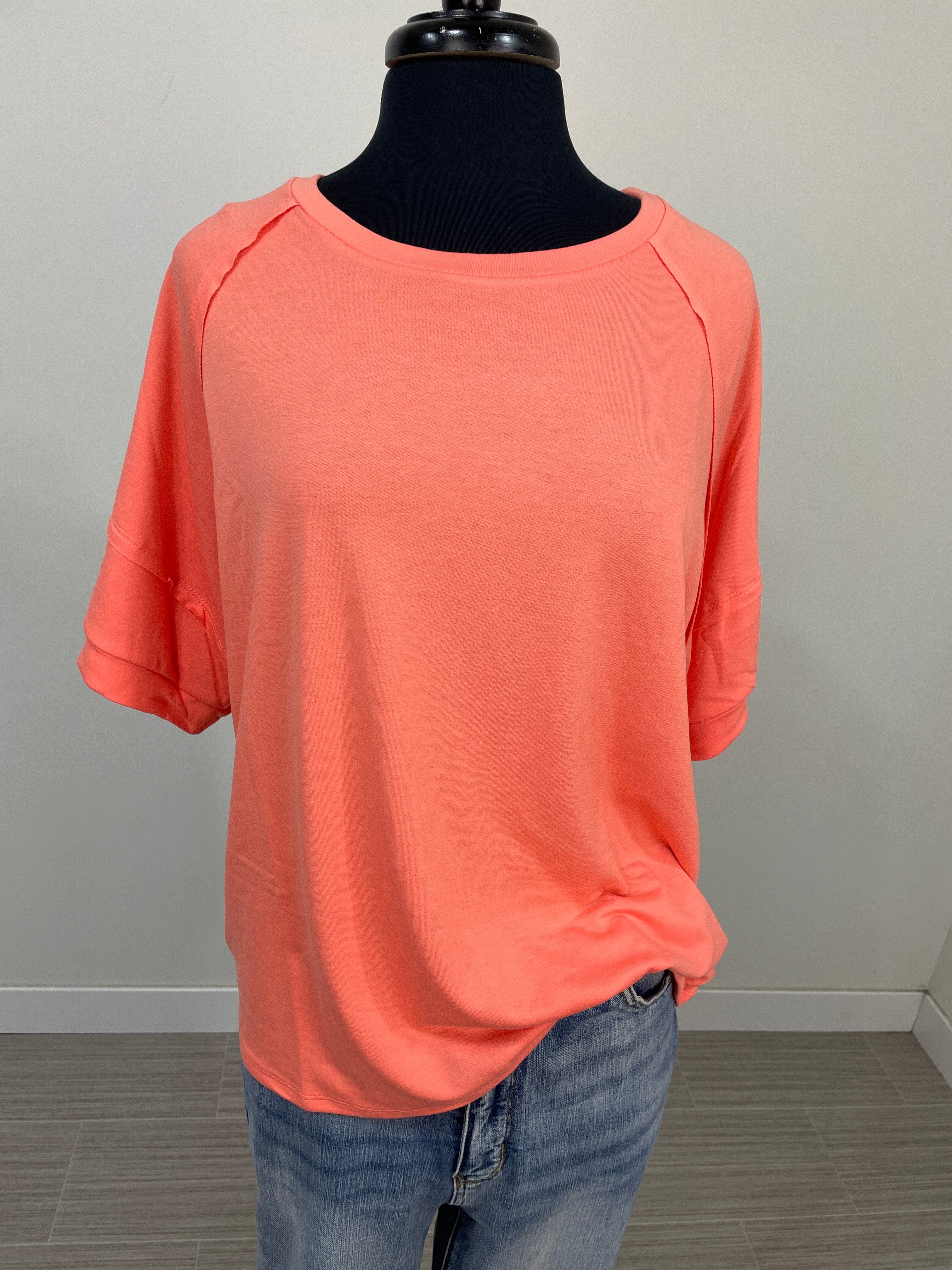 Apricot Relaxed Fit Terry Top