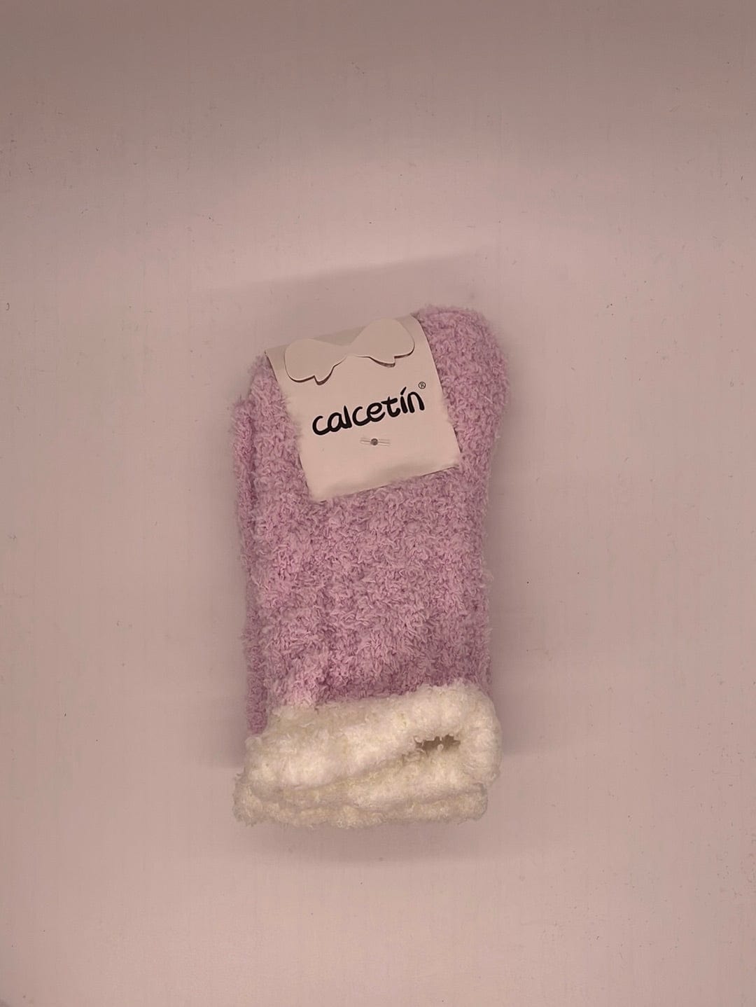 Mauve Two-Tone Solid Plush Socks