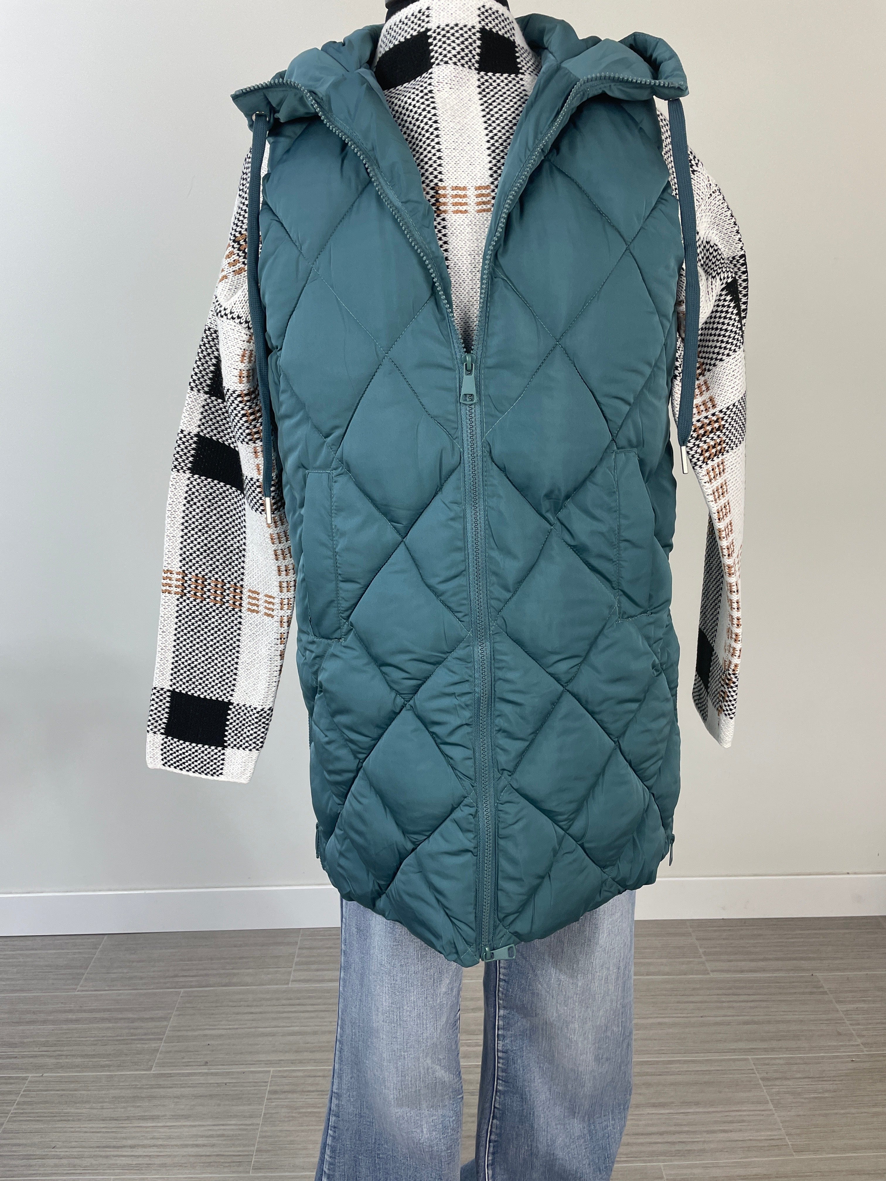 Slate Puffer Hooded Vest