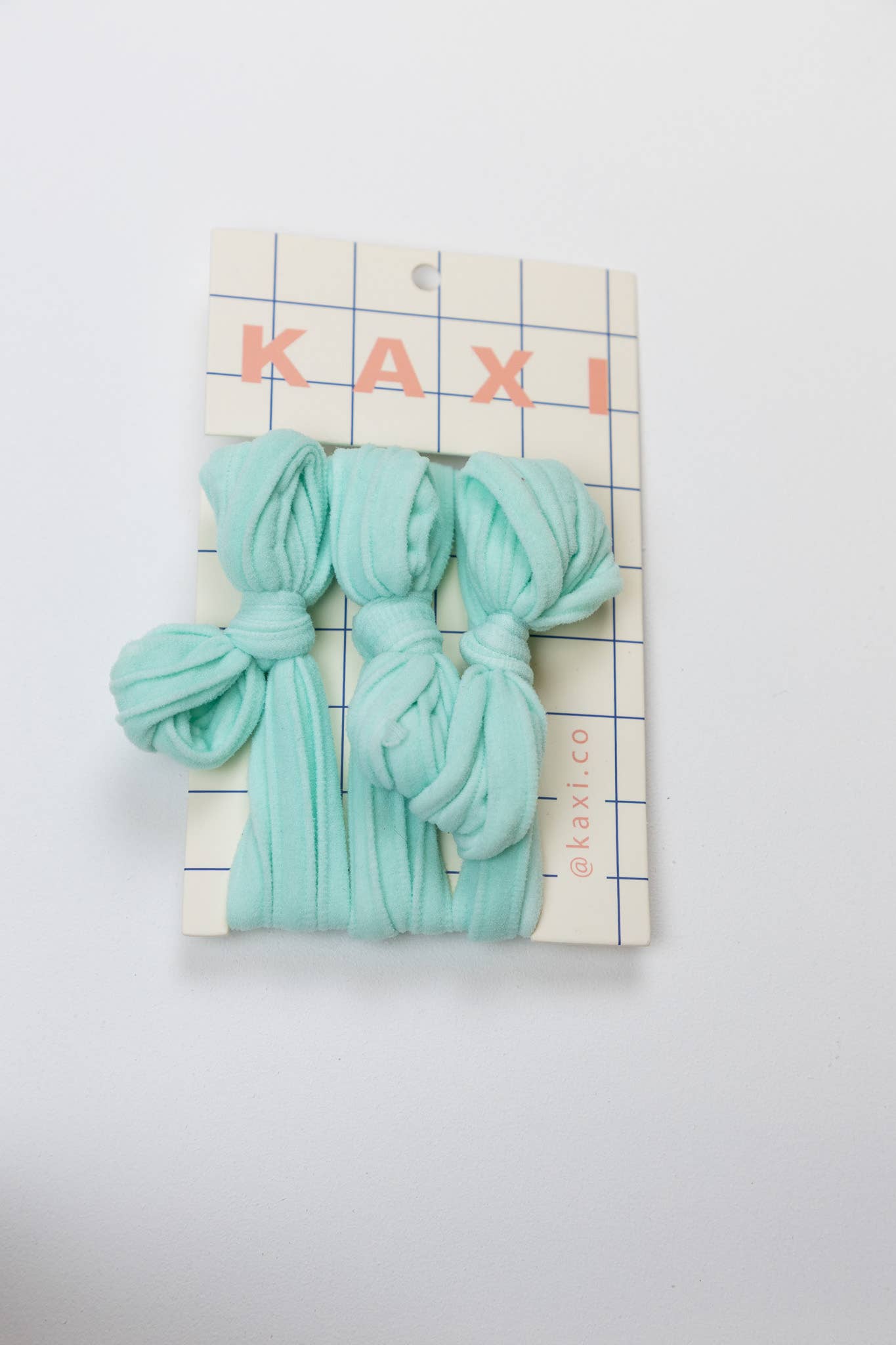 BOW SLICK BACK HAIR TIES: BABY BLUE
