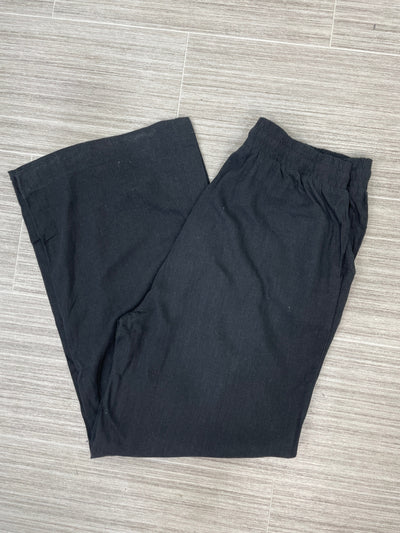 Black Linen Drawstring Pants
