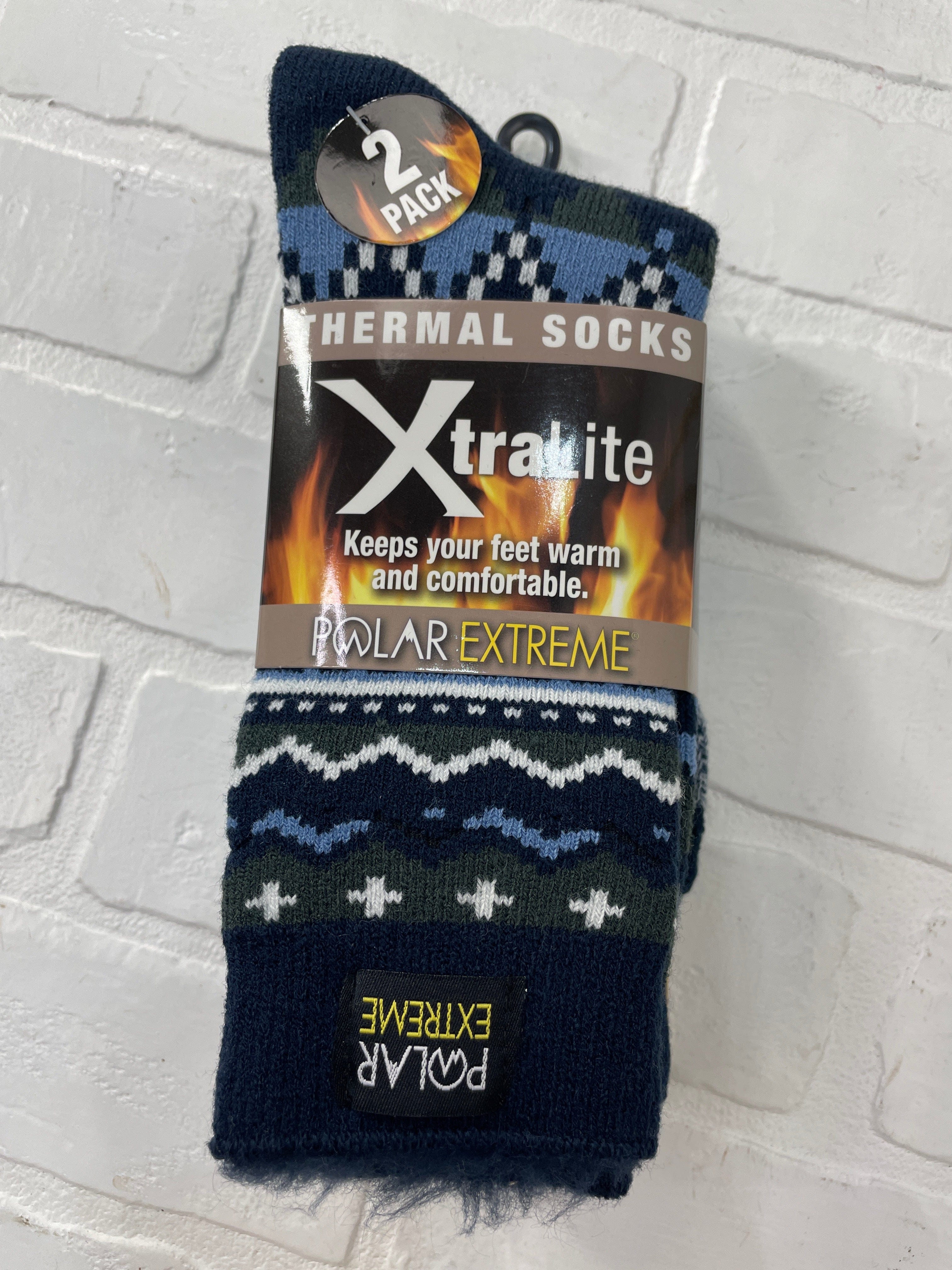 PE Men's Xtralite Blue Diamond 2pk Sock