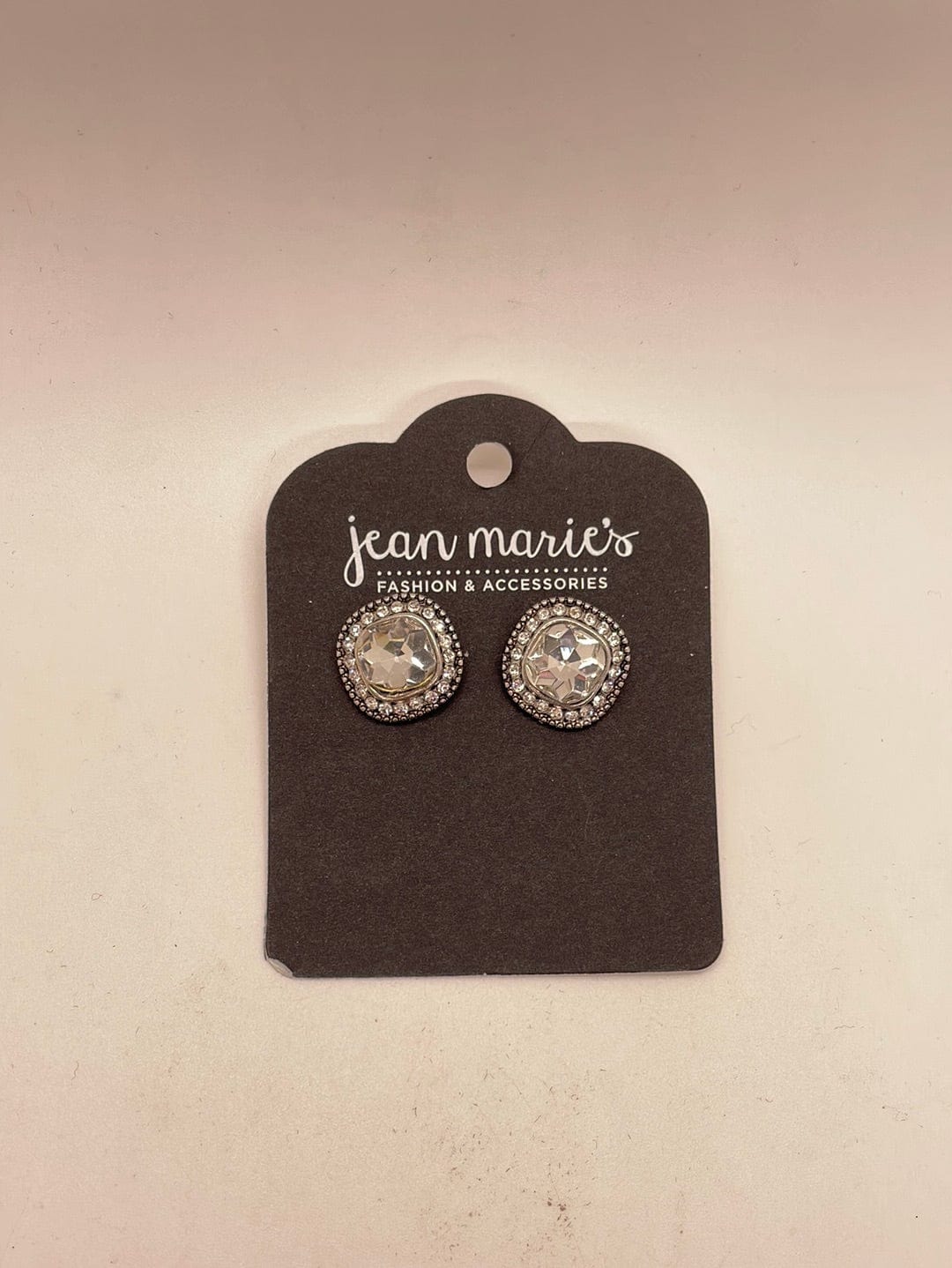 Silver Crystal Post Earring
