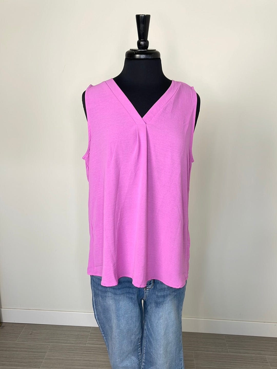 Magenta Breeezy Vneck Tank