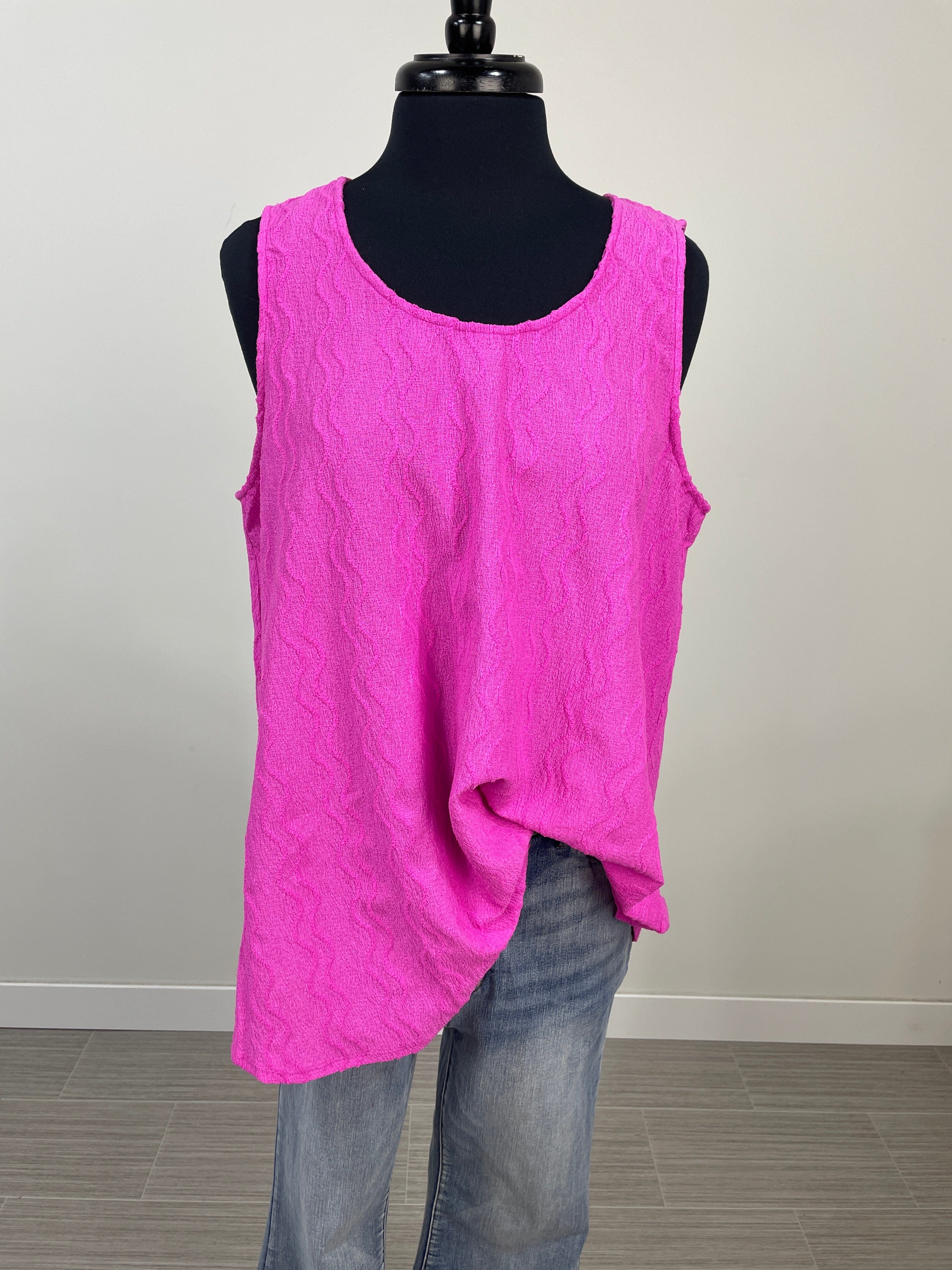Hot Magenta Texture Tank