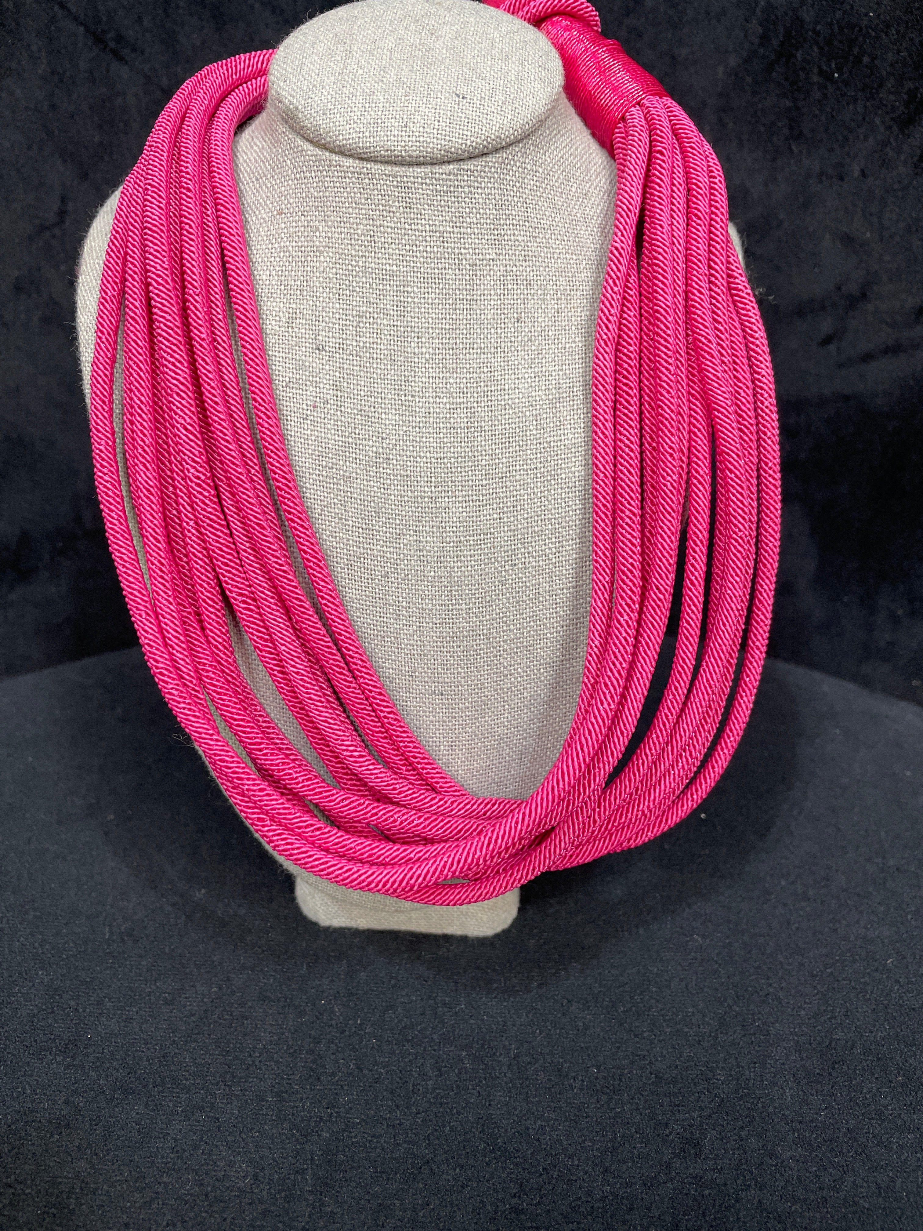 Fuchsia Multi Cord Necklace