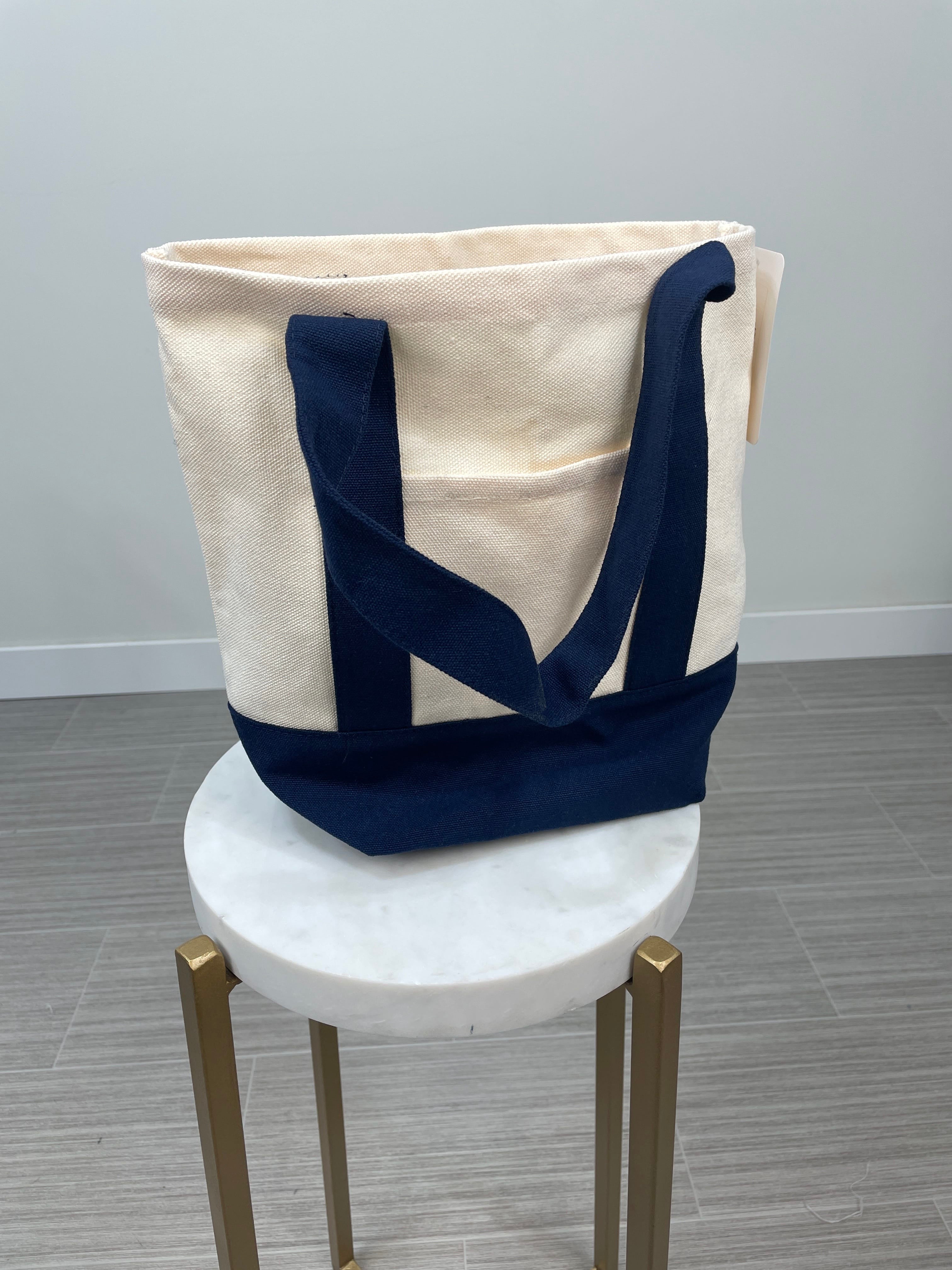 Navy 16oz Mini Canvas Tote Bag