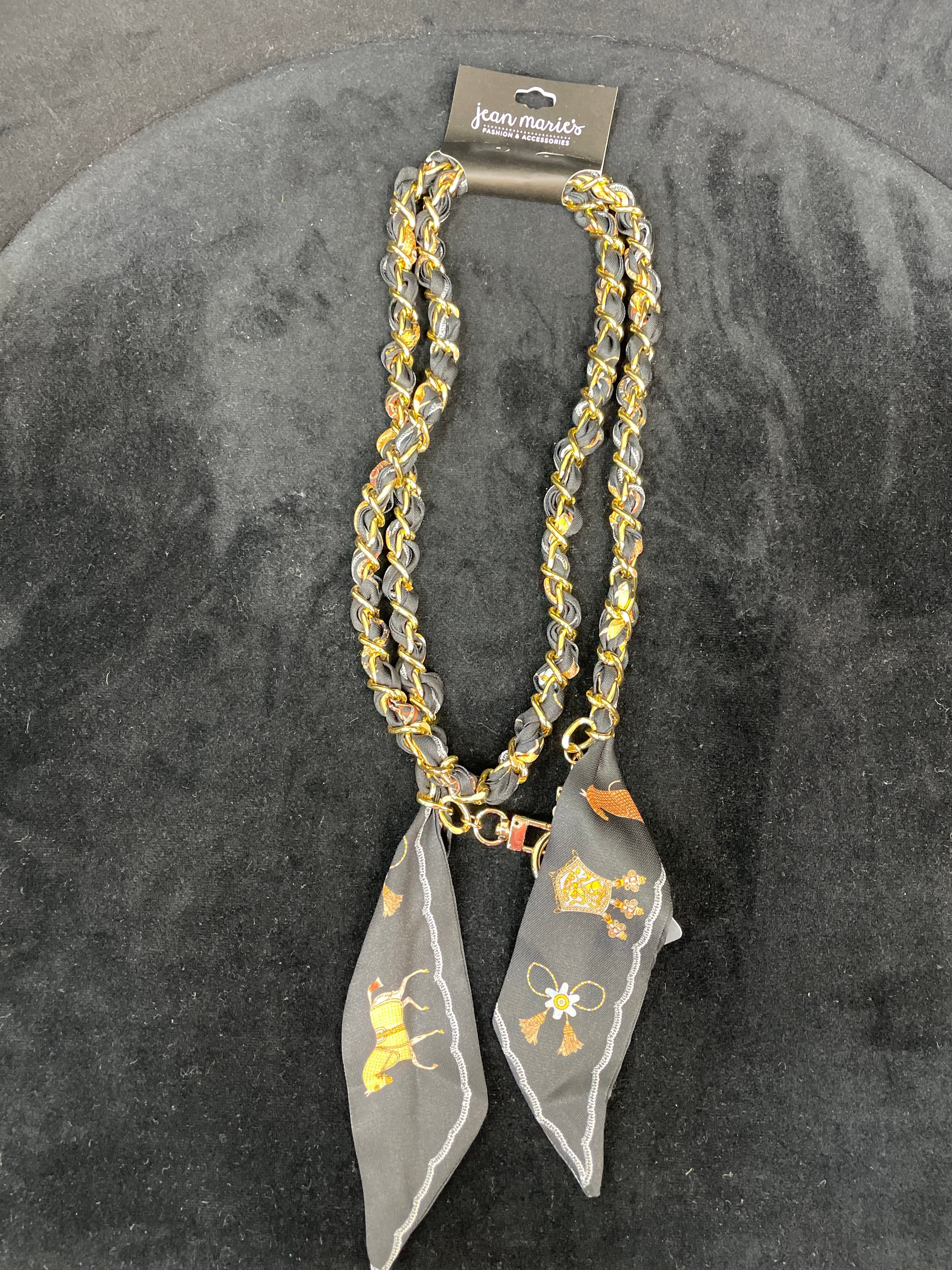Black Scarf Phone Chain
