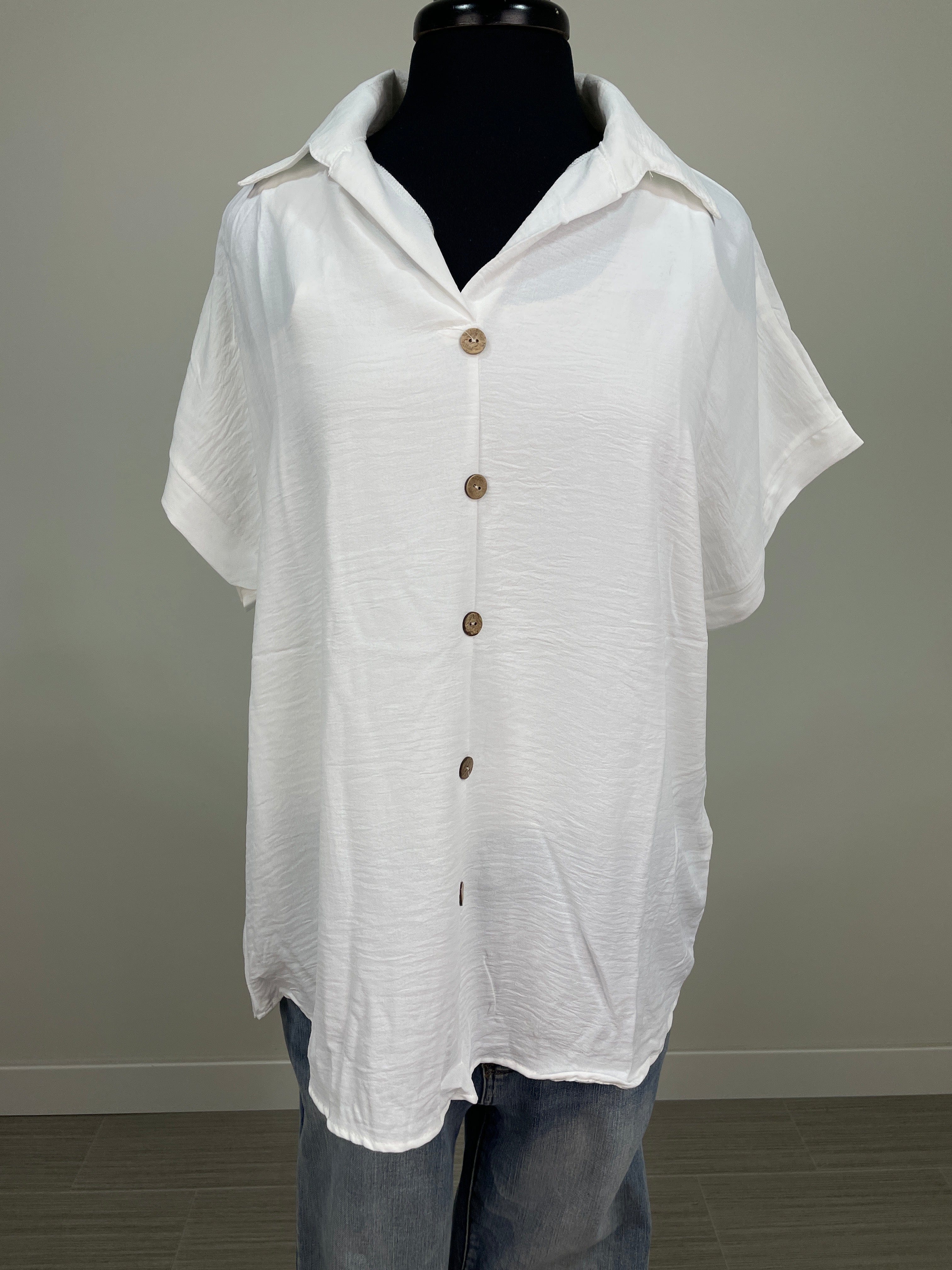 White Button Up Blouse