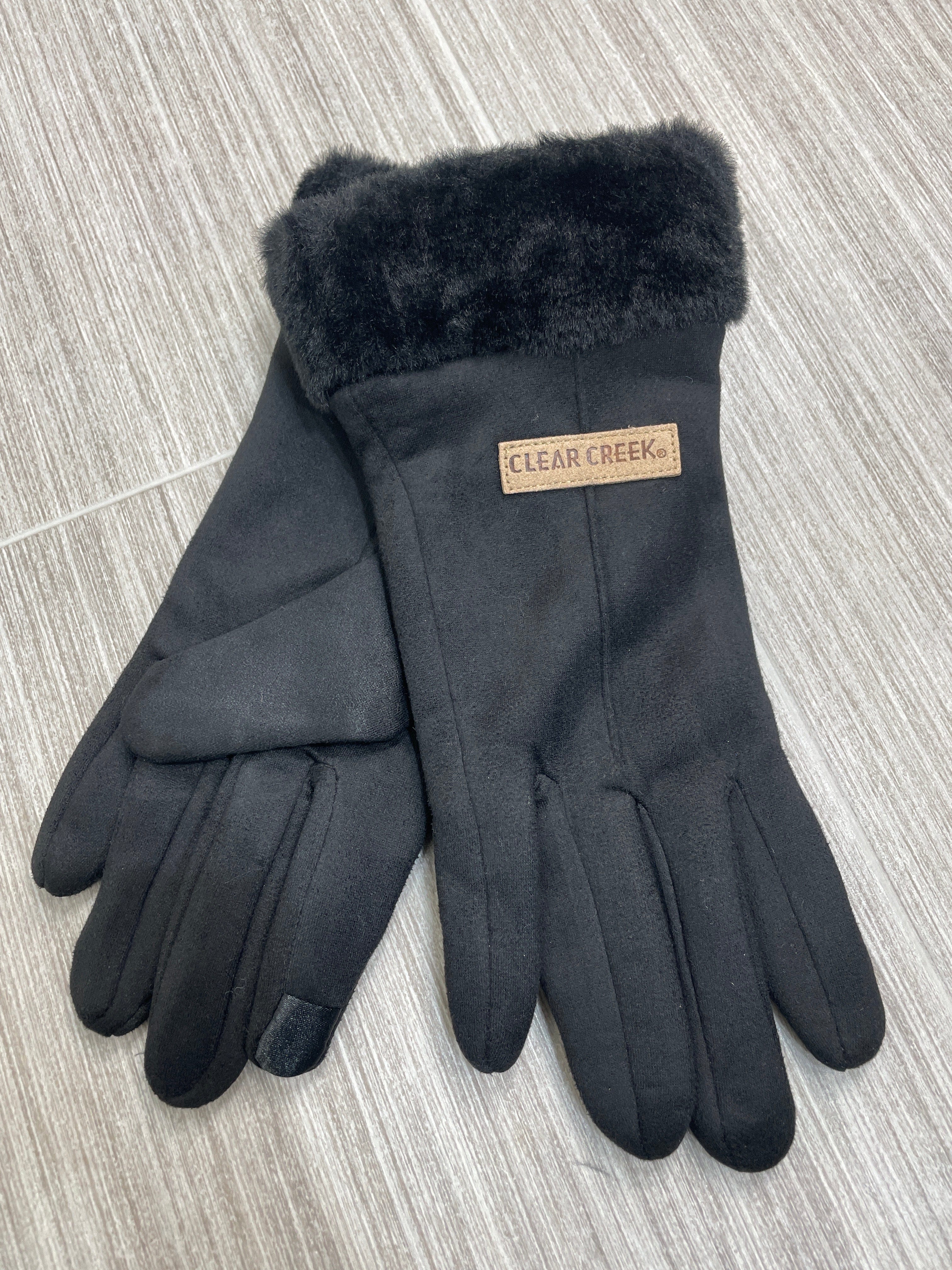 CC Women's Black Suede Gloves