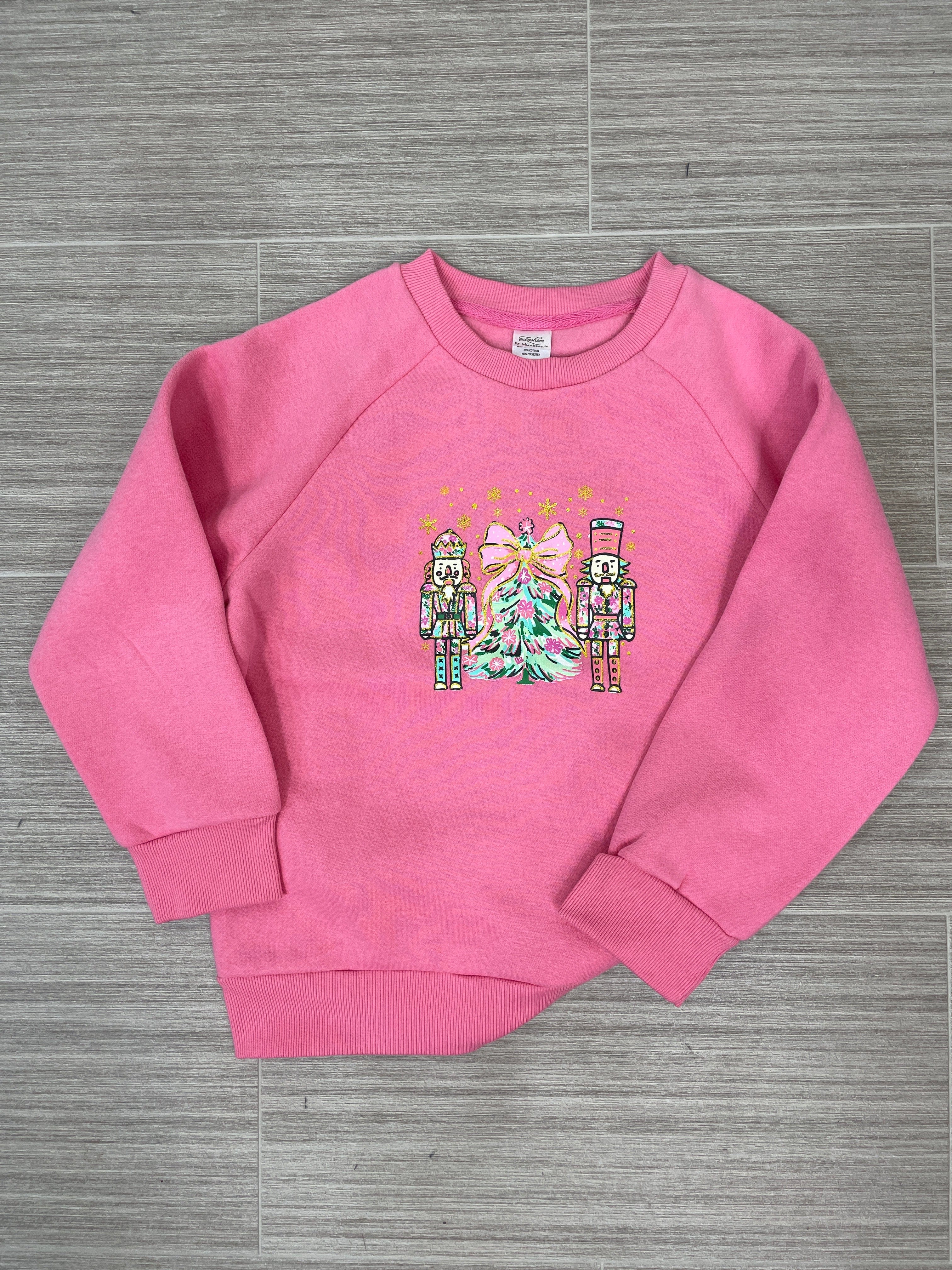 Pink YOUTH Sugarplum Nutcracker Sweatshirt