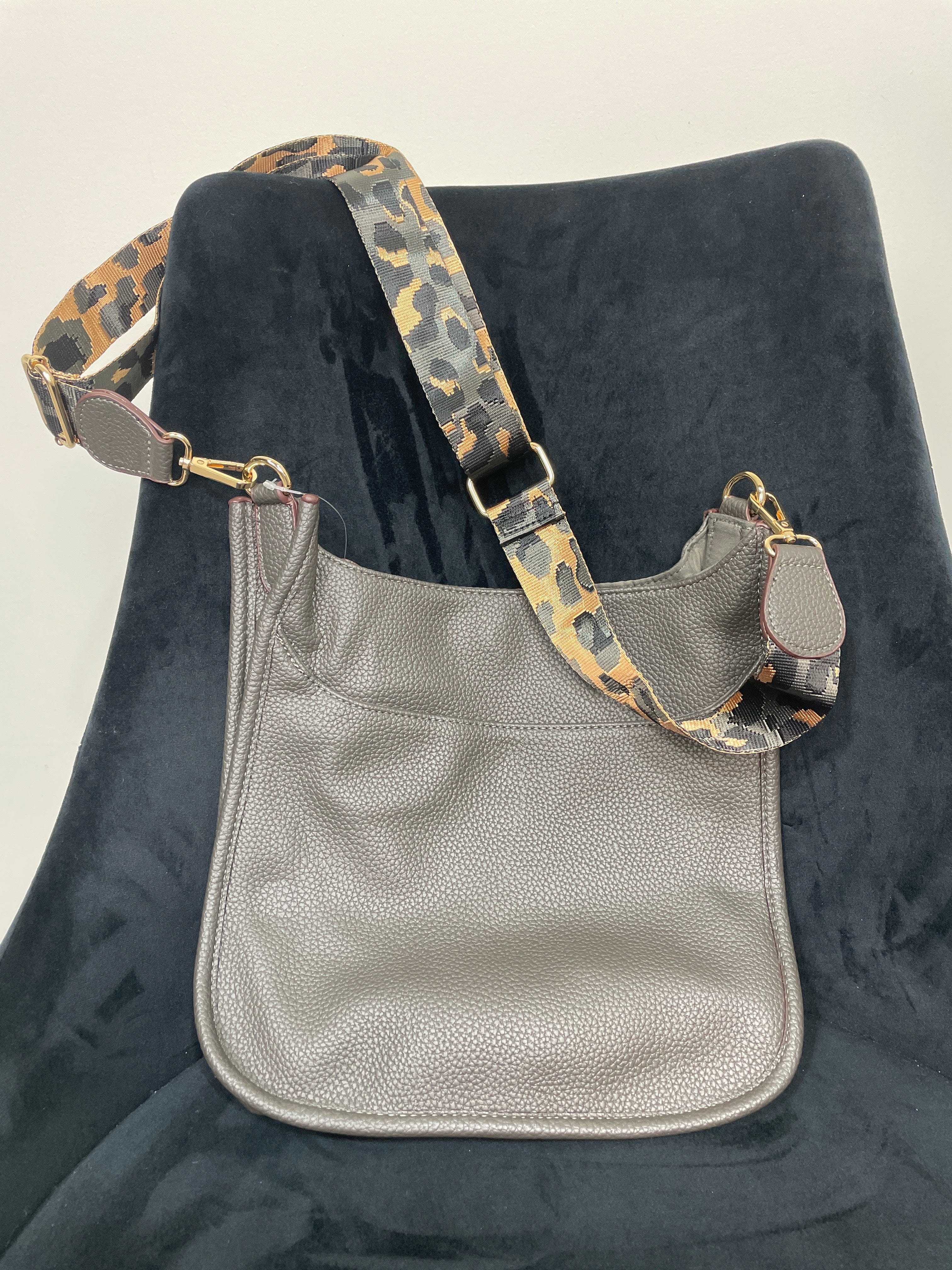 Gray Crossbody Messenger Bag