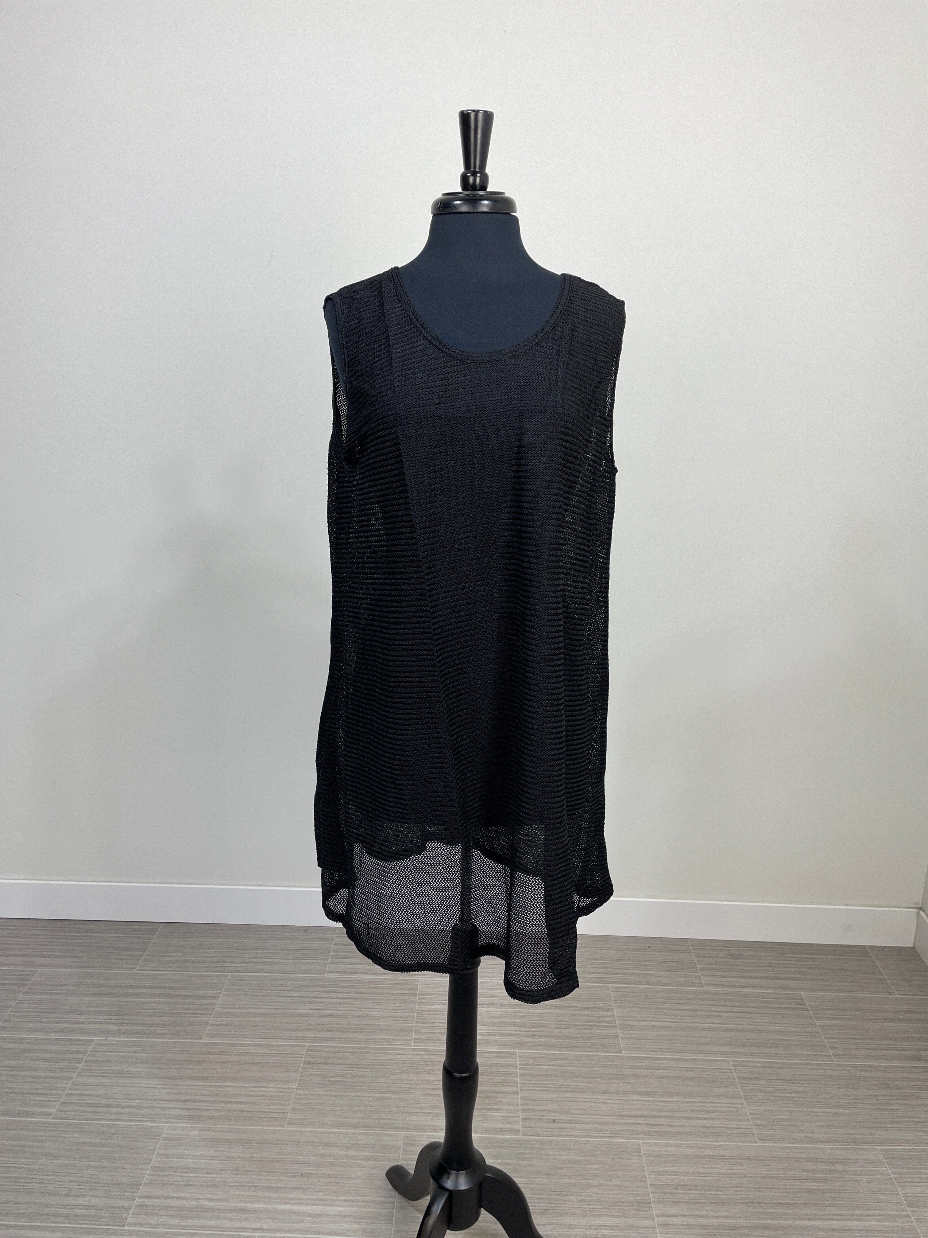 Black Mesh Extended Coverup