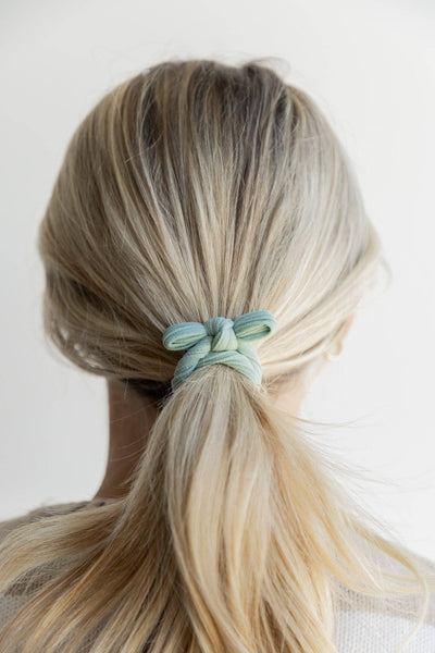 BOW SLICK BACK HAIR TIES: ROYAL BLUE