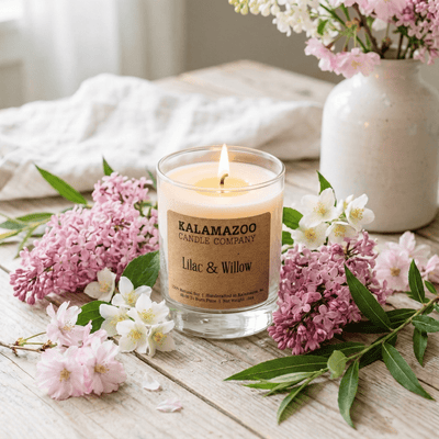 Lilac and Willow Soy Candle 10oz - Hand-Poured Michigan