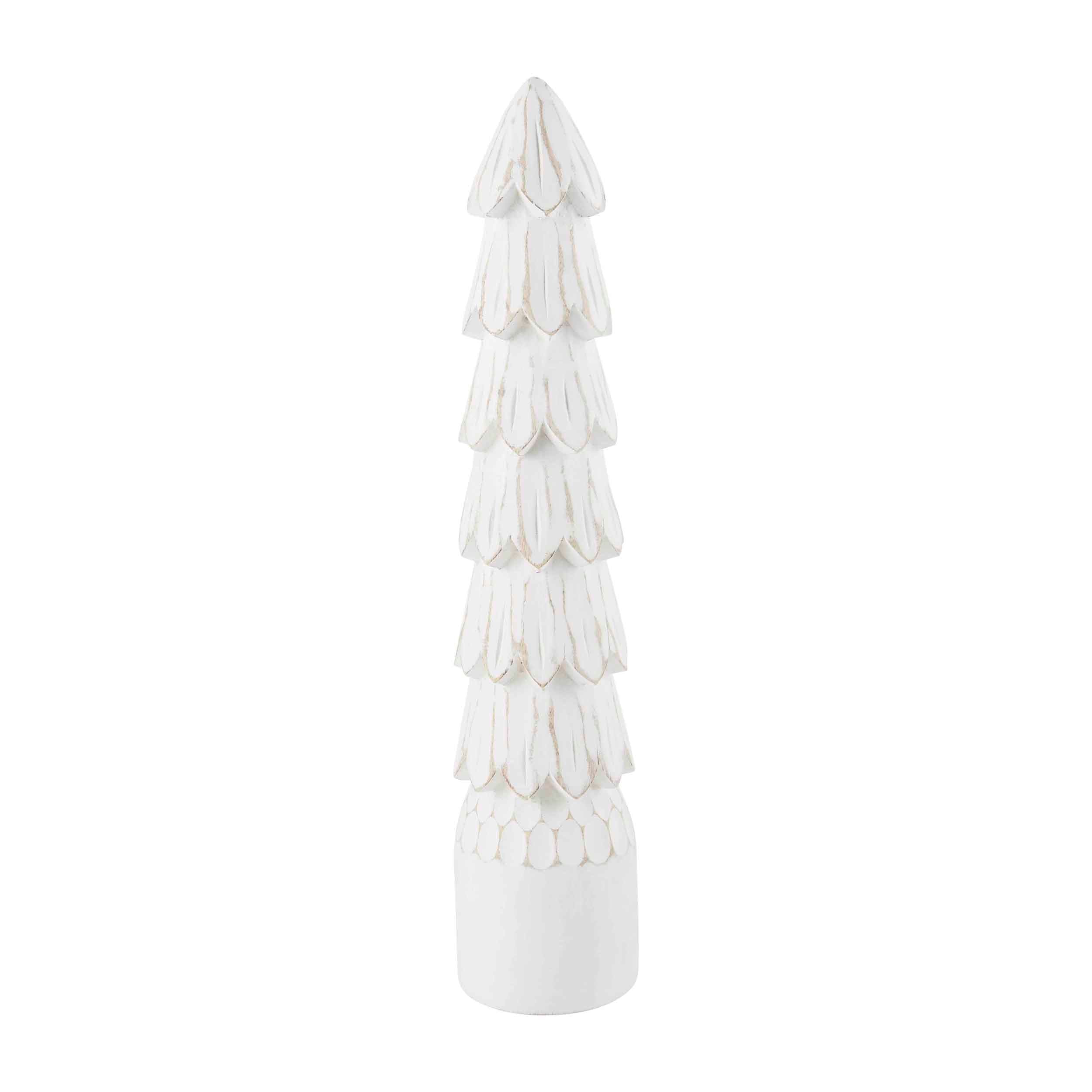Large Carved White Wood Tree