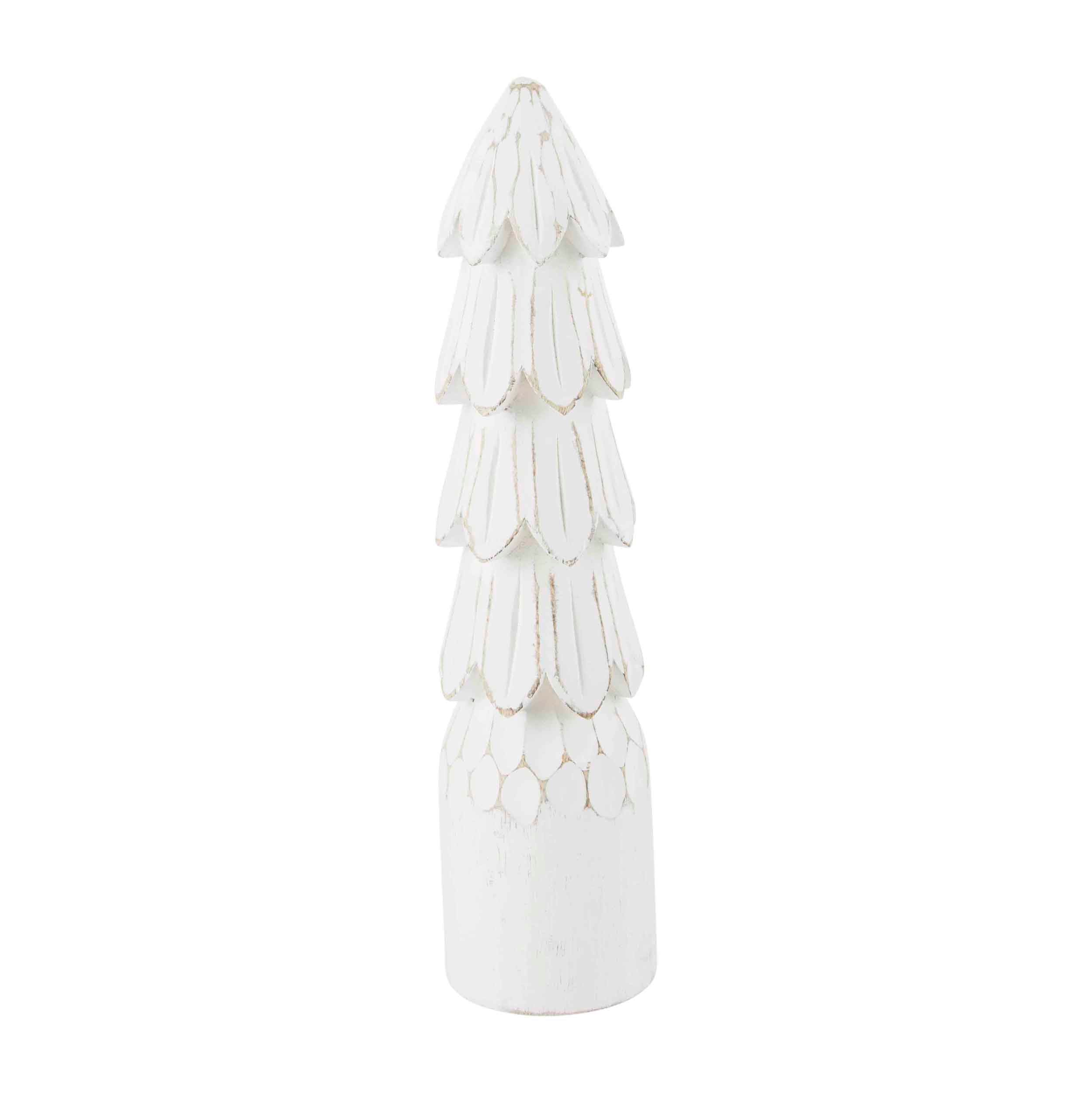 Small Carved White Wood Tree