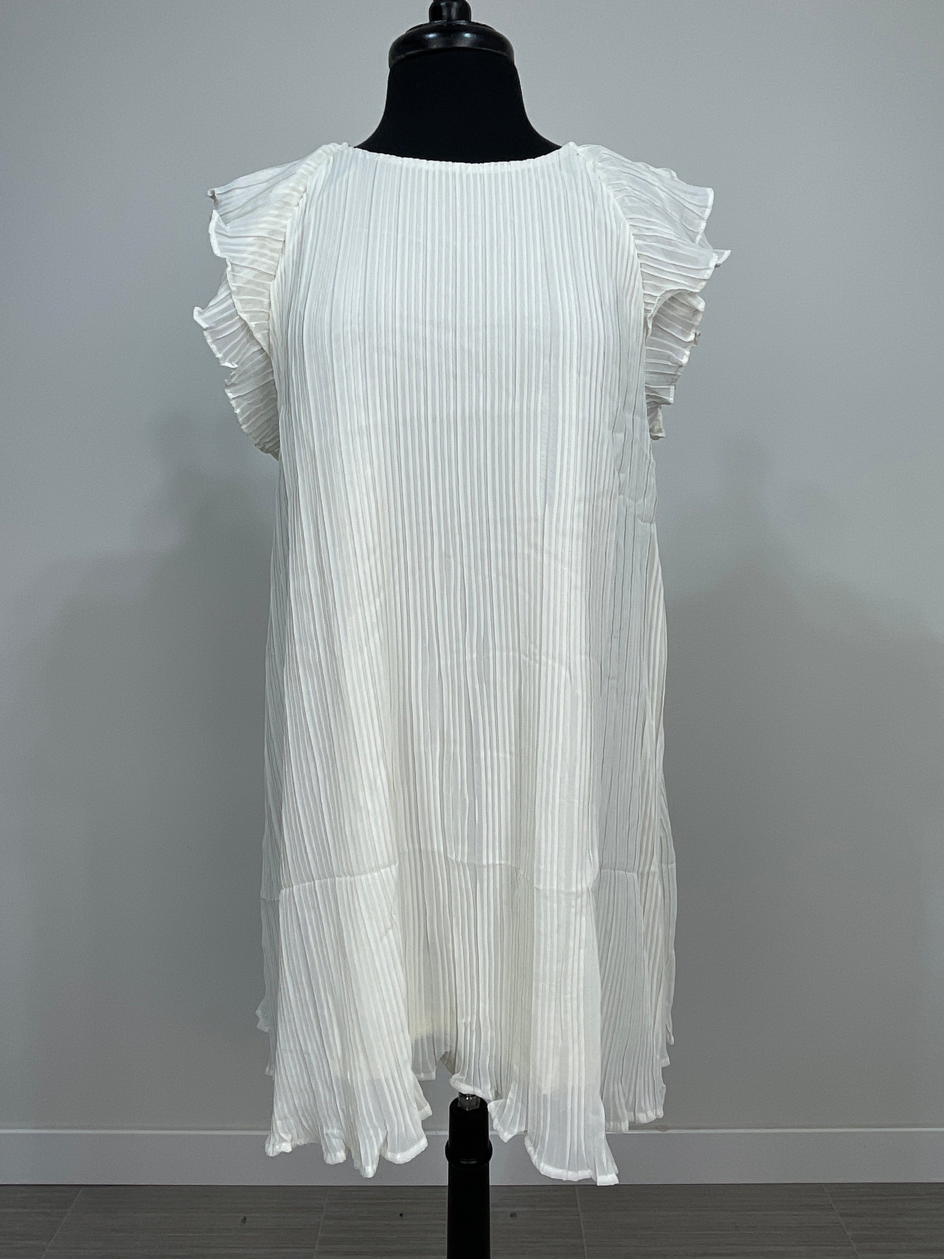 Champagne Pleat Dress