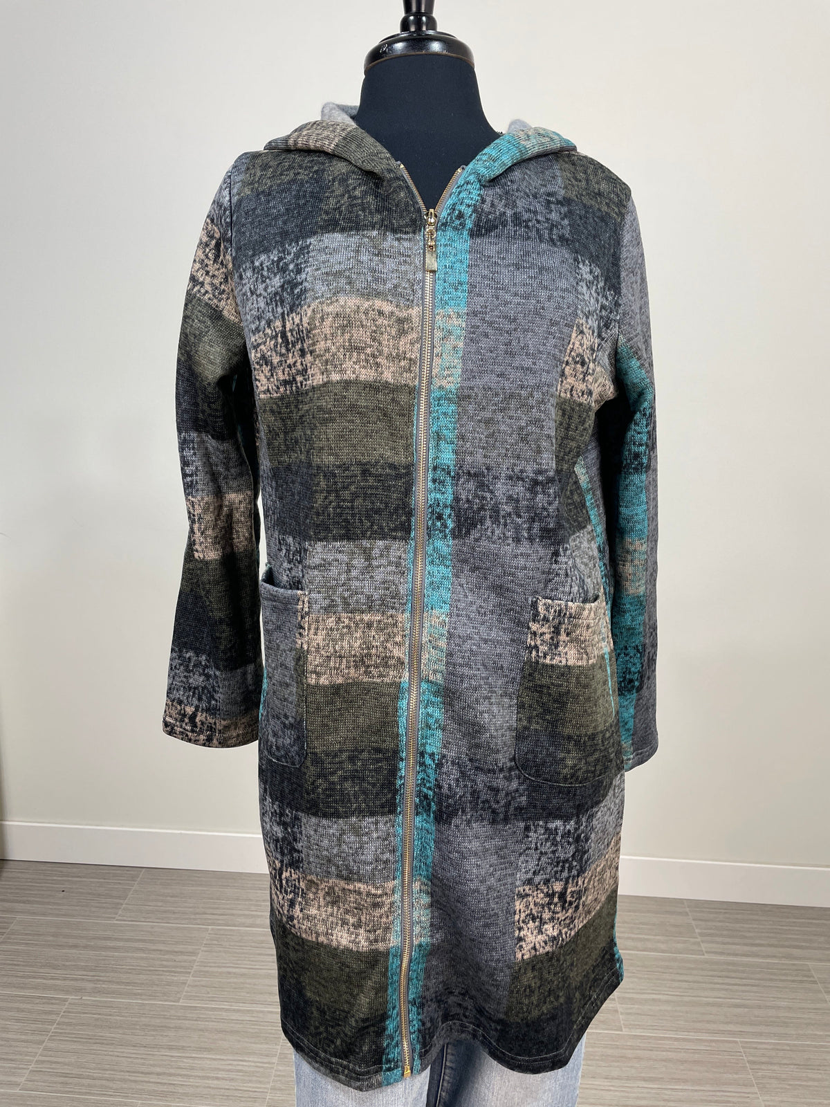 Grey Multi Plaid Jacket