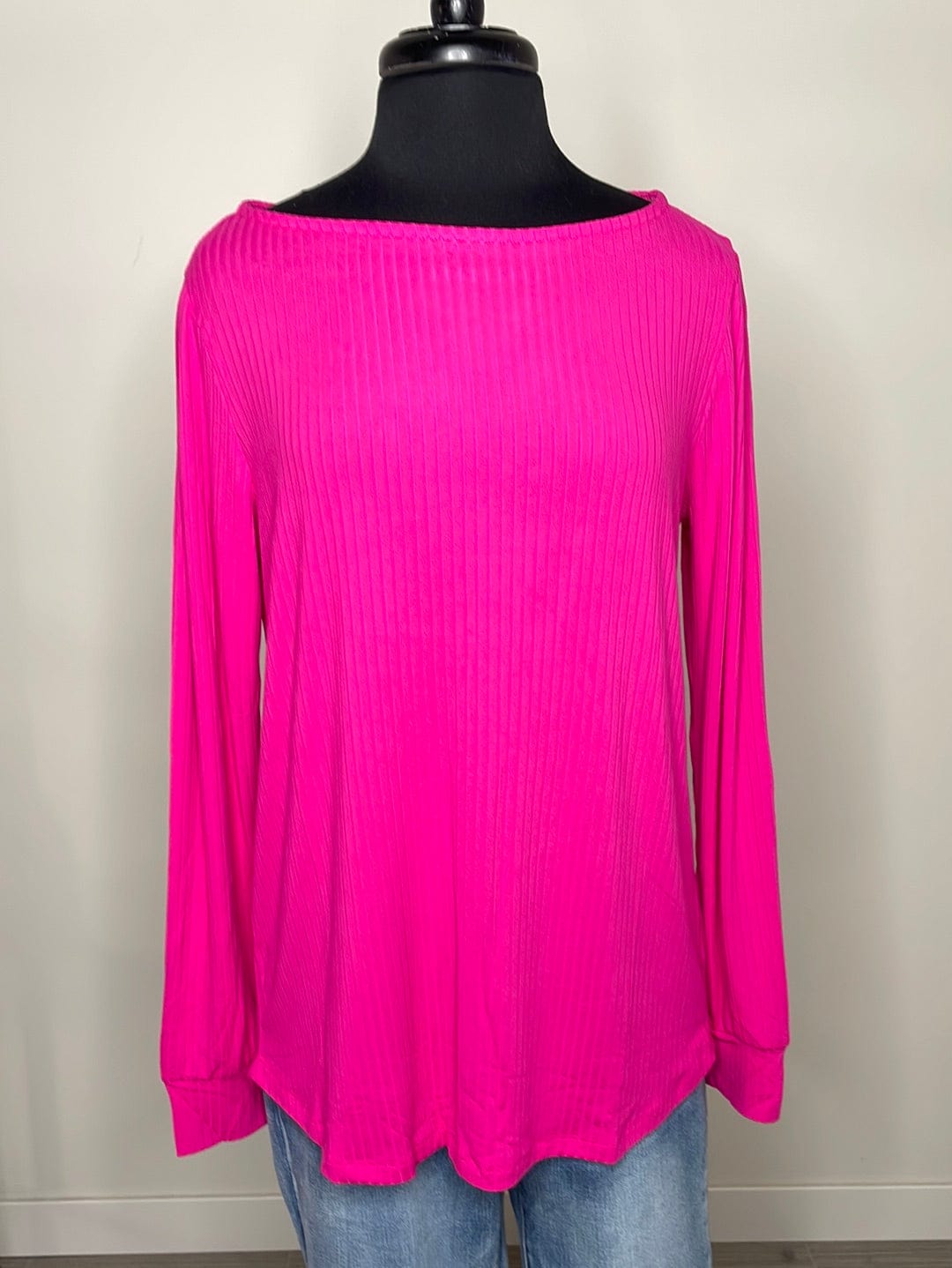 Fuchsia Super Soft Ribbed Top