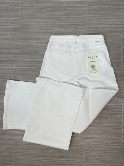 White High Rise Wide Leg Pant