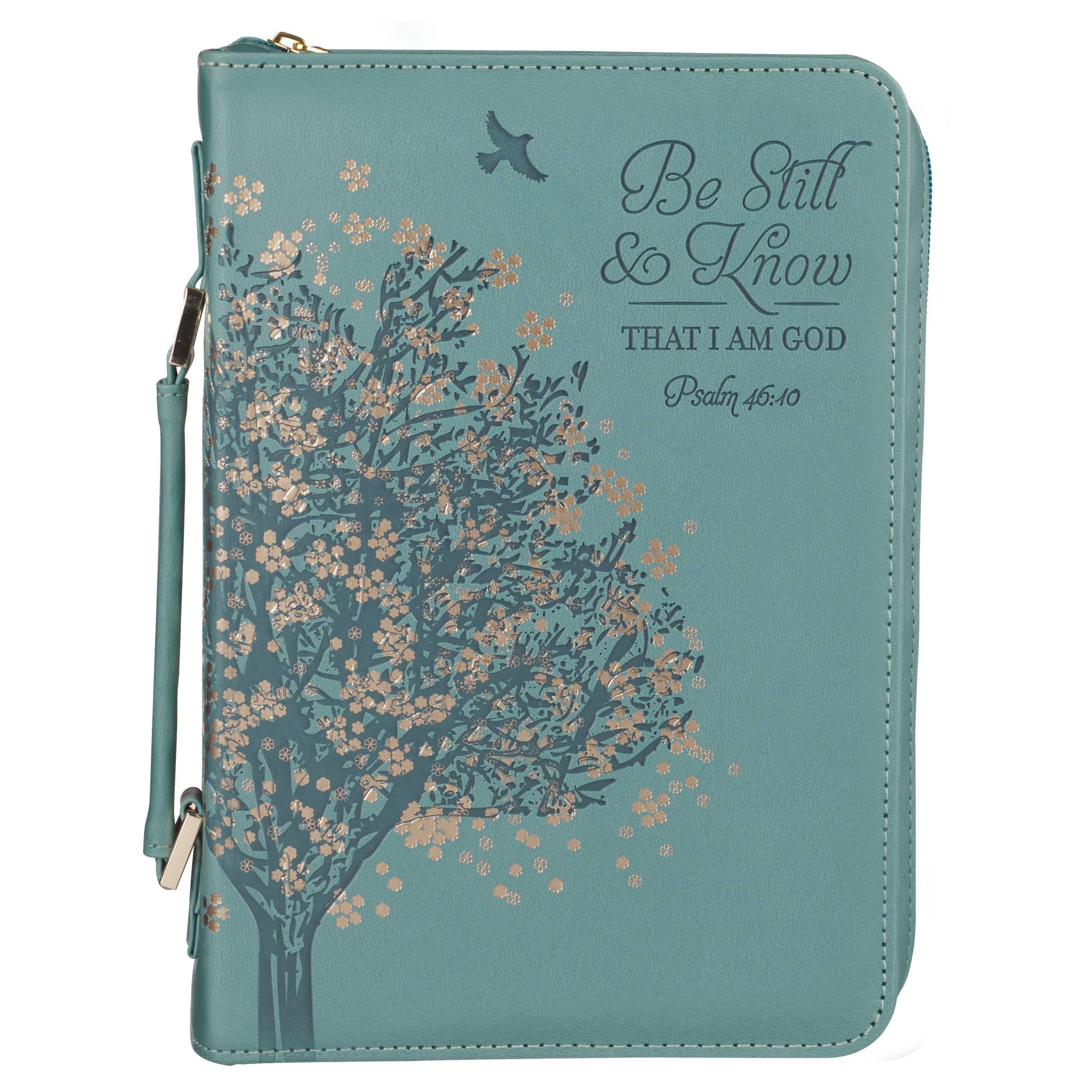 Bible Cover Fashion Teal Be Still Ps. 46:10: Medium