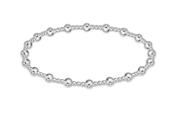 Classic Sincerity Pattern 5mm Bead Bracelet - Sterling