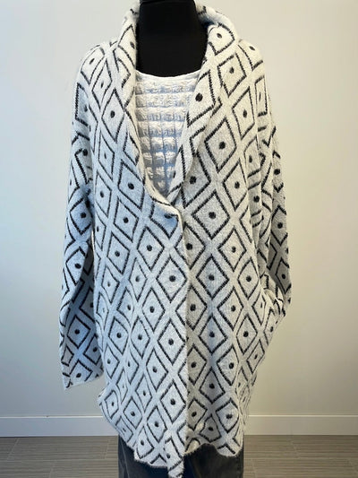 Black & White Diamond Cardigan