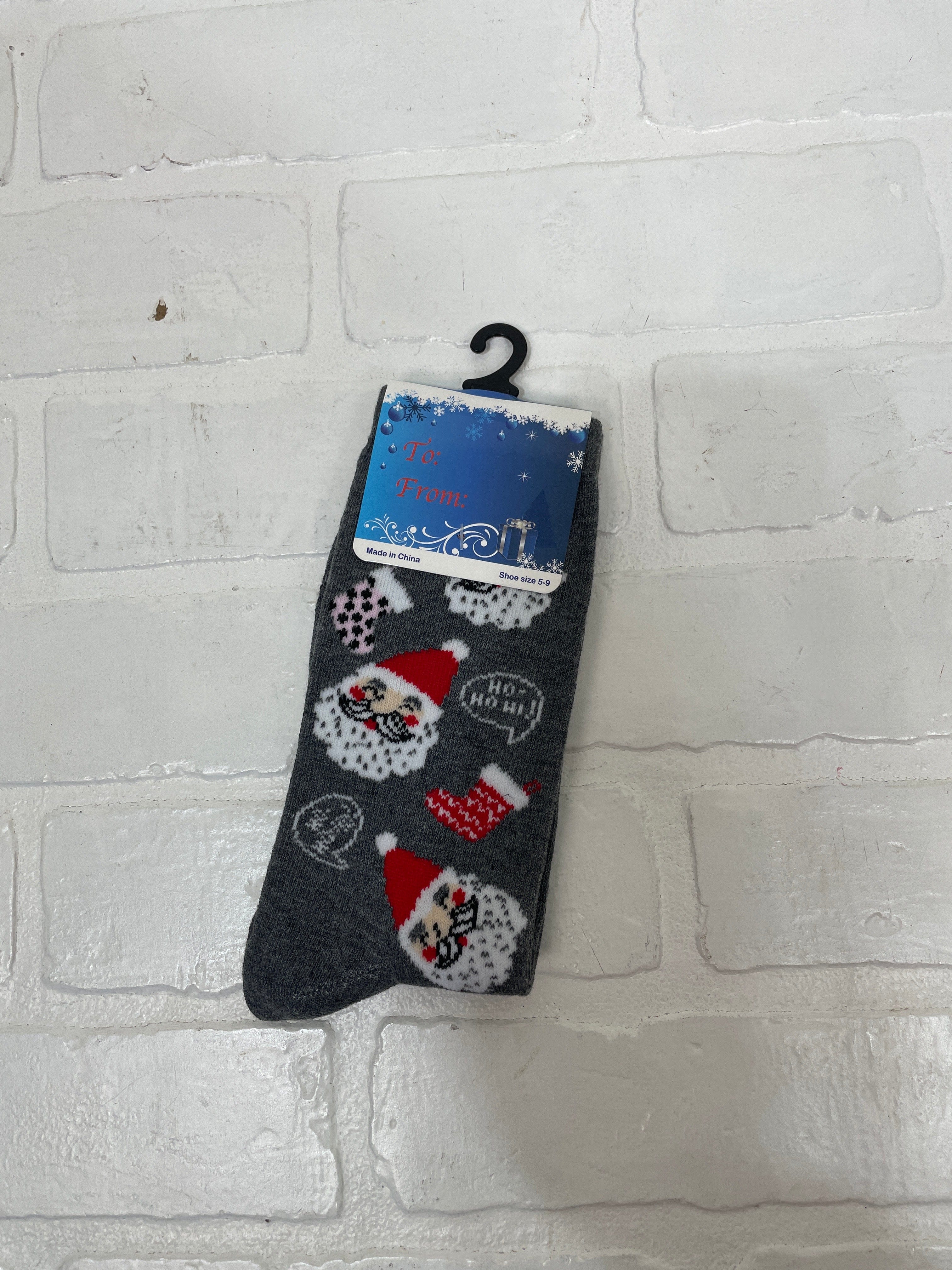 Grey Stockings & Santa Socks