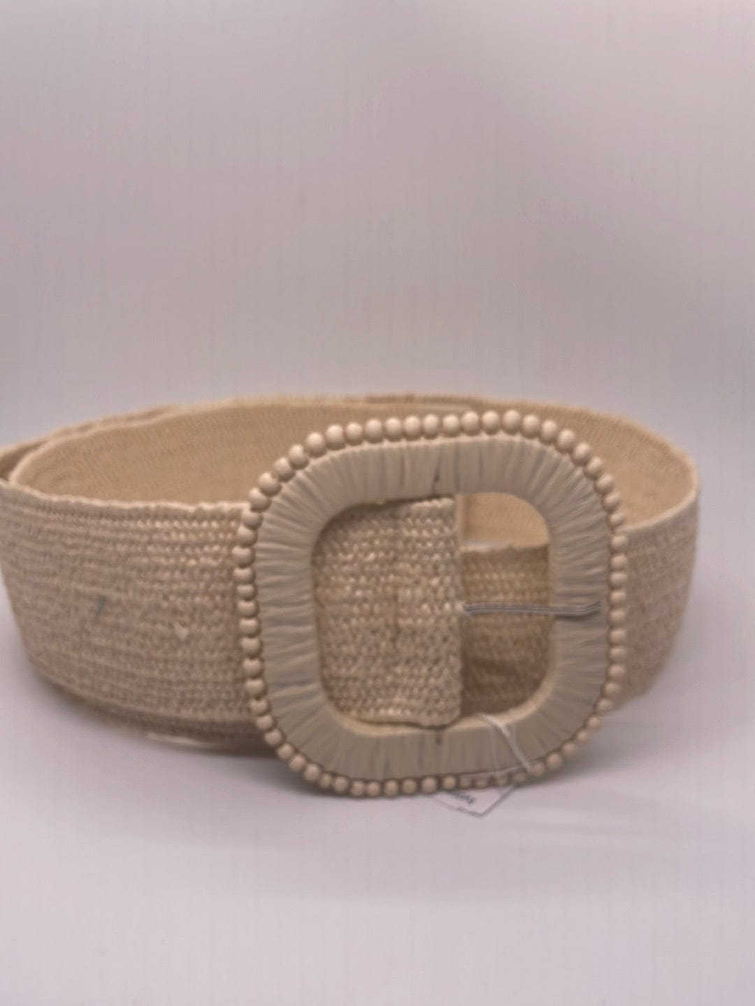 Ivory Elastic Braided Belt