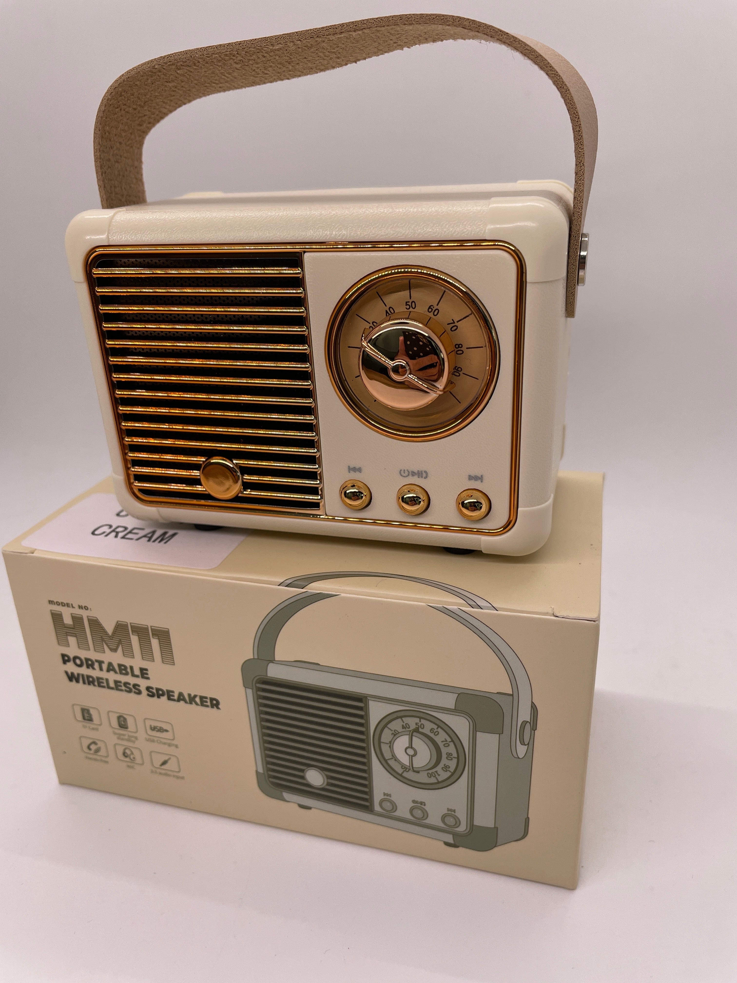 Cream Retro Bluetooth Speaker