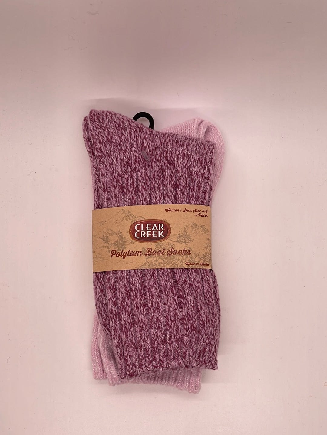 CC Rose & Pink Marled 2 Pack Boot Sock