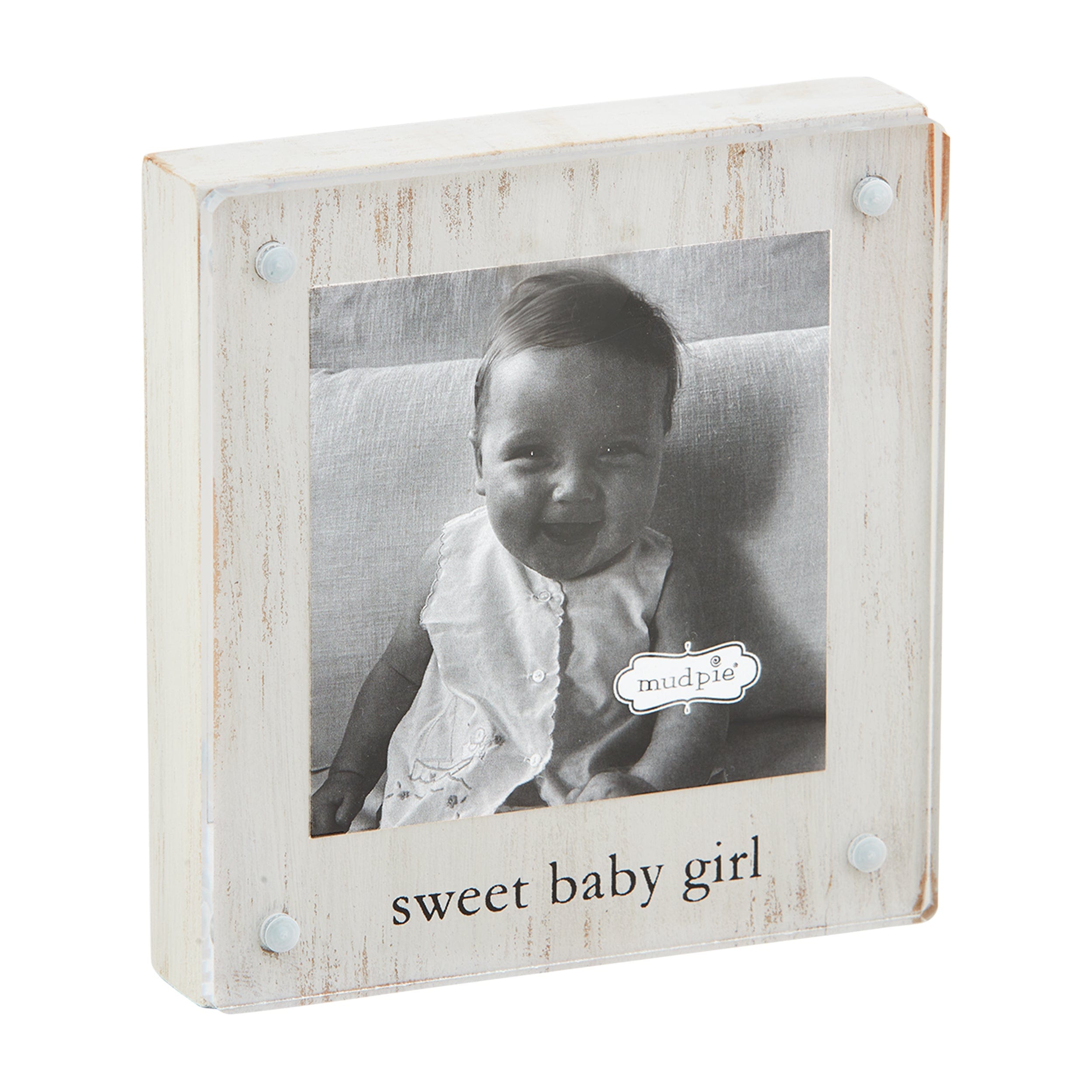 Sweet Baby Girl Wood Acrylic Frame