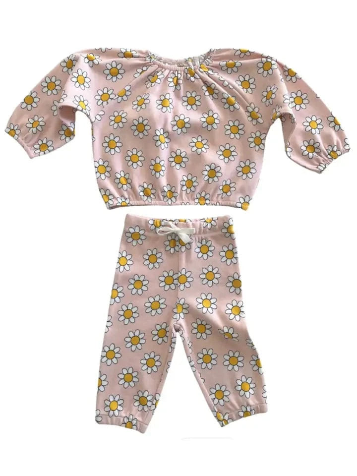 Daisy Pop Taffy Organic Mode Top + Pant Set