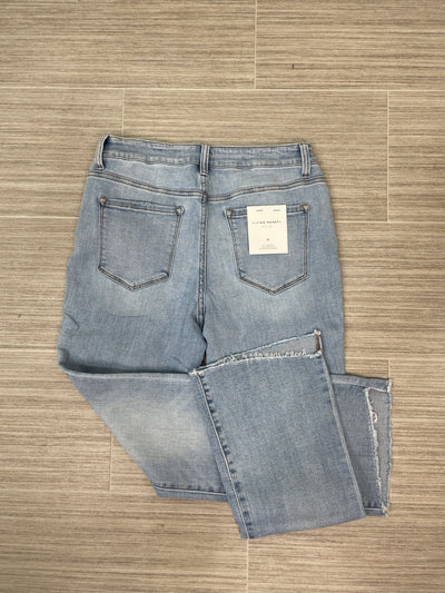Light Mid Rise Crop Flare Jean