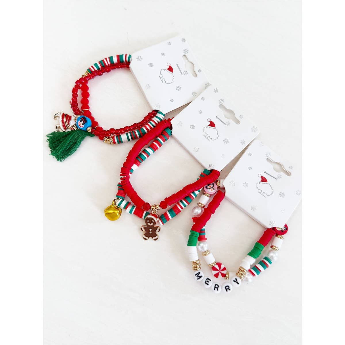 Christmas Theme Clay Bracelet Set