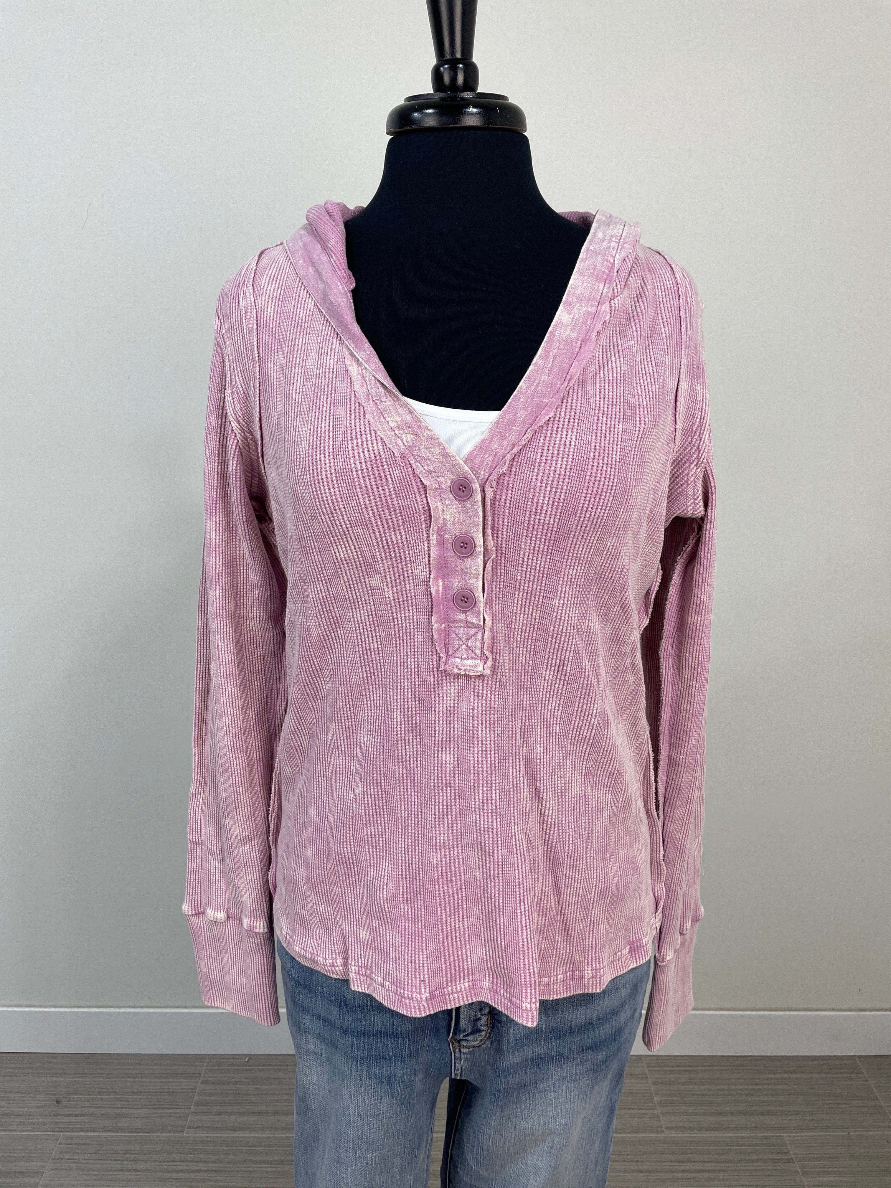 Lavender Thermal Hooded Top