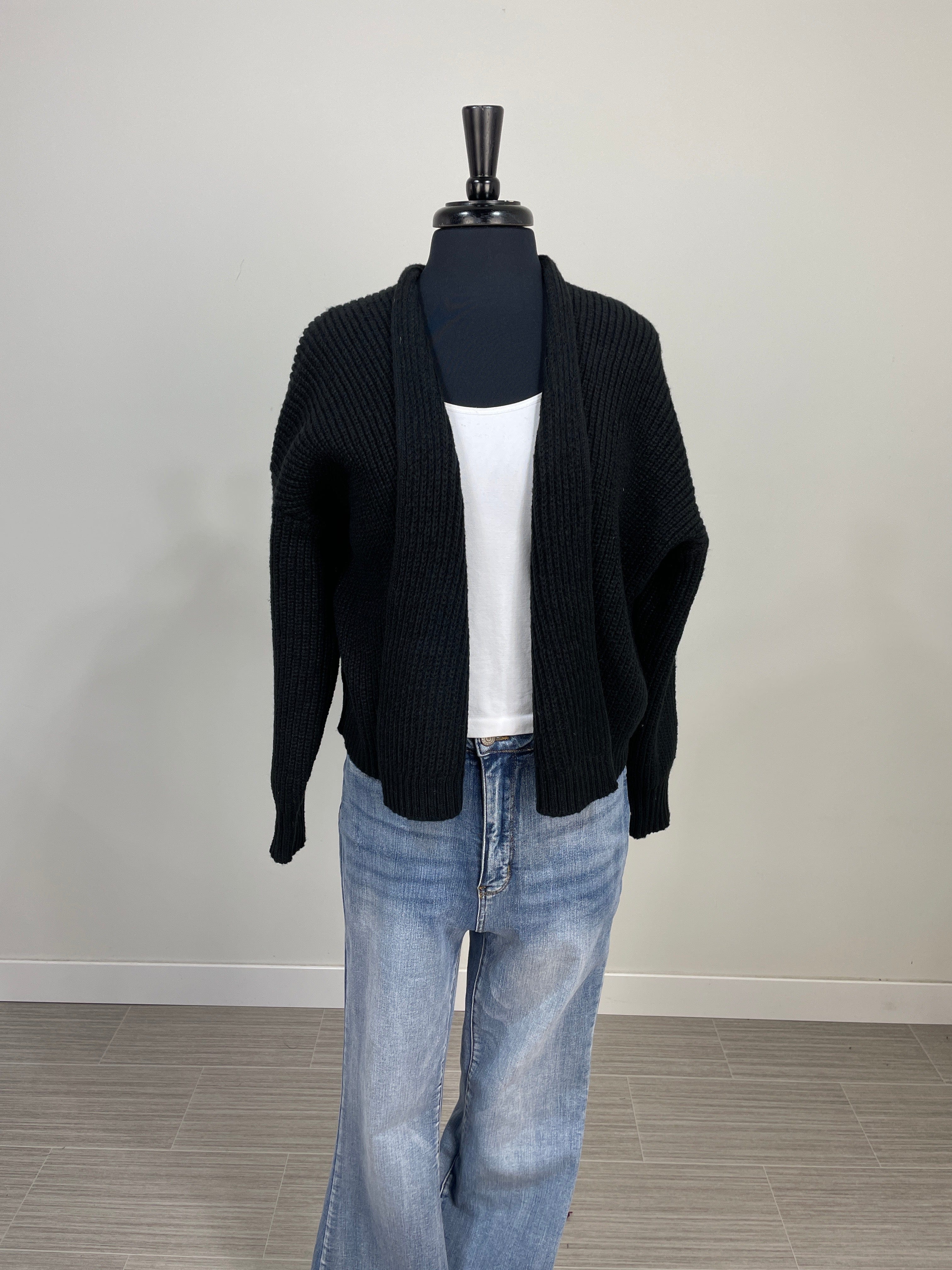 Black Sweater Cardigan