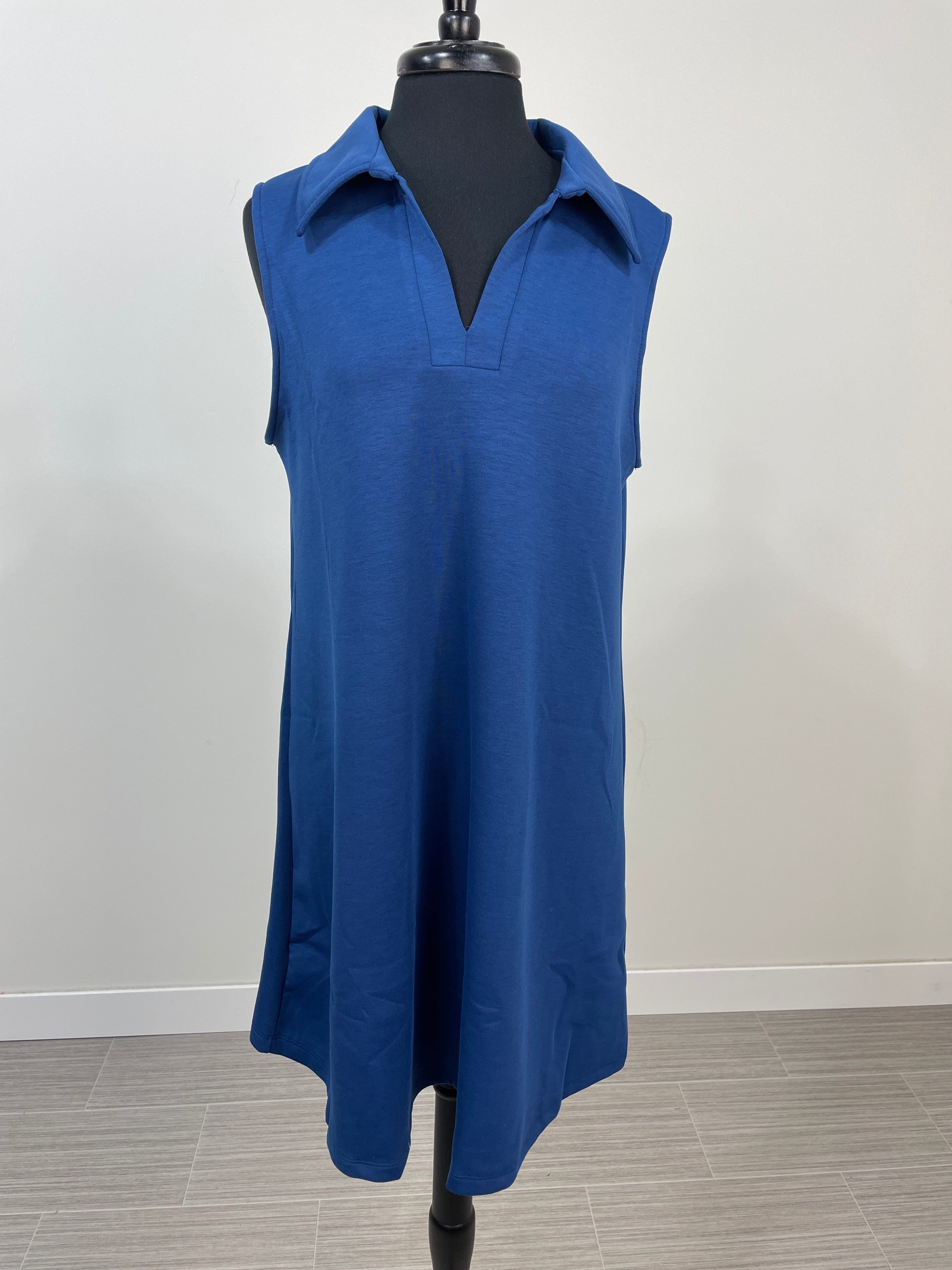 Azure Navy Collar Cruise Dress